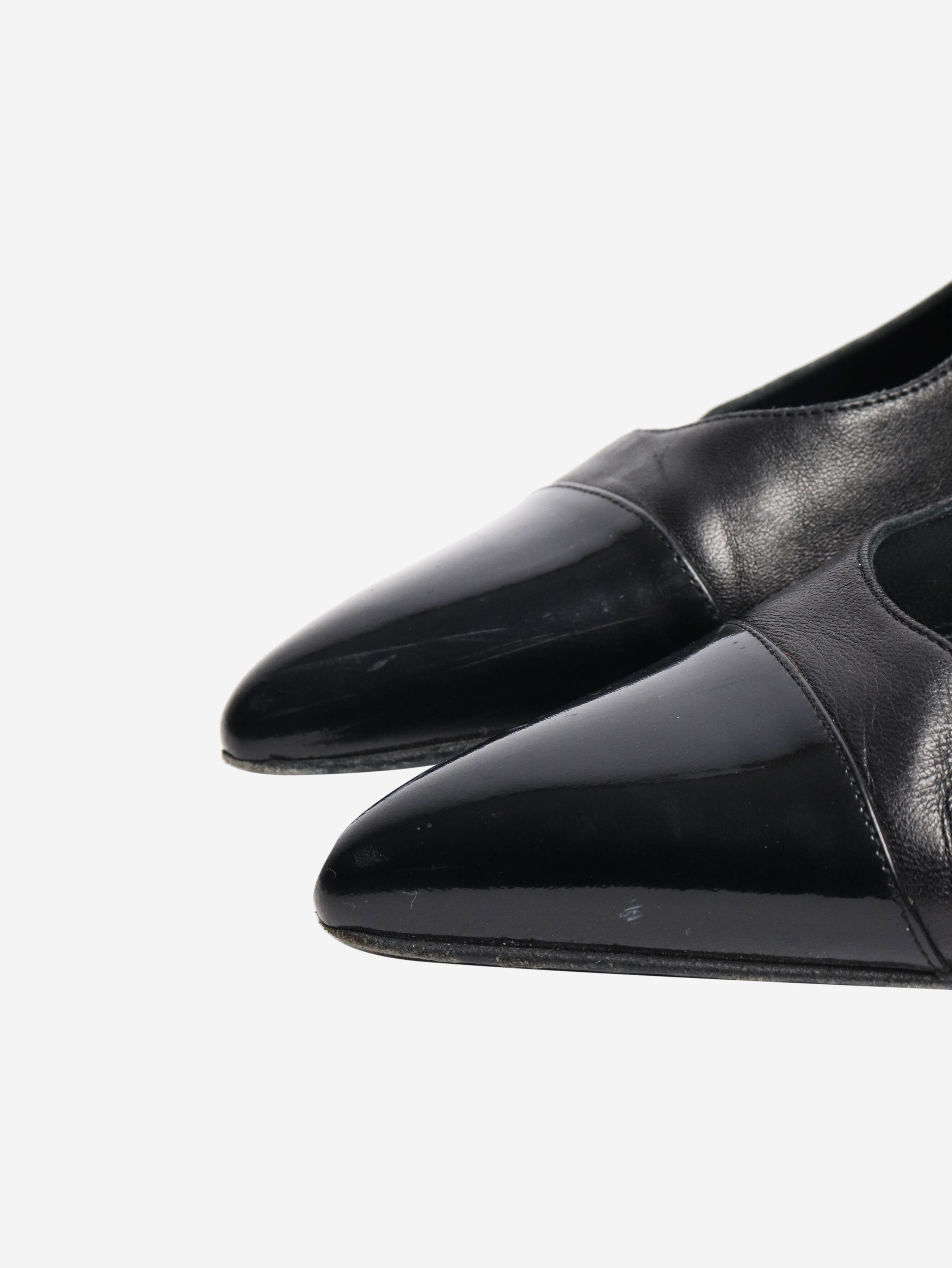 Chanel Black leather slingbacks - EU 38 (UK 5) Size US 7.5 / IT 37.5 - 6 Thumbnail