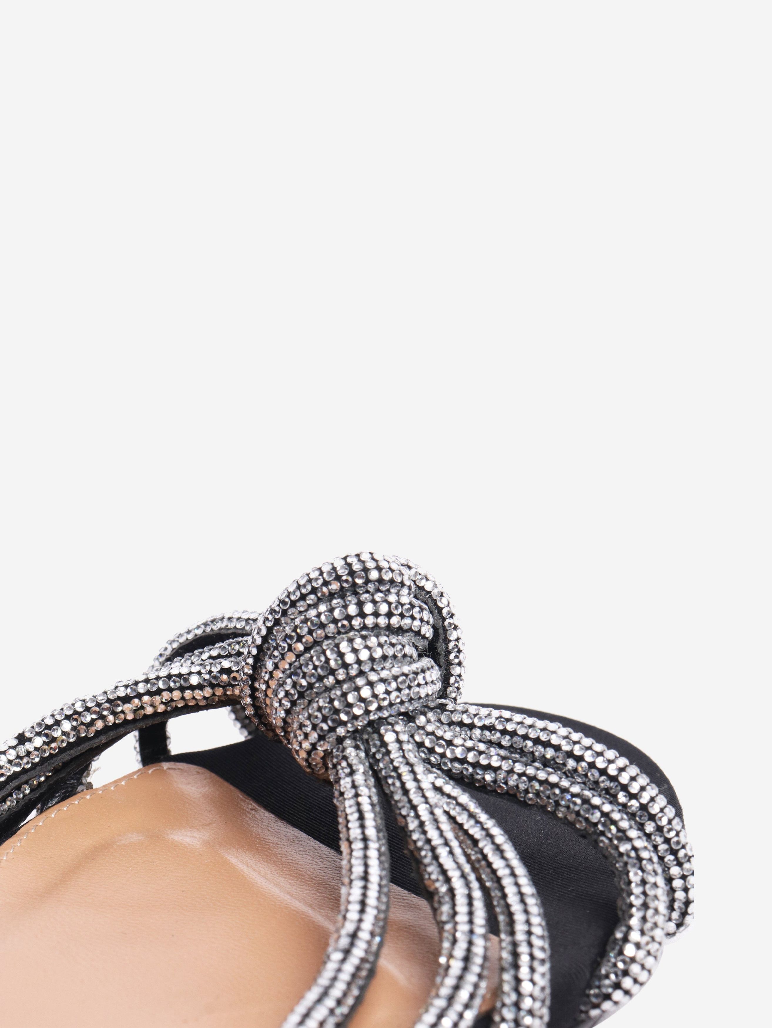 Other Aquazurra Black diamante knot slides - EU 36 (UK 3) Size US 5 / IT 35 - 3 Thumbnail