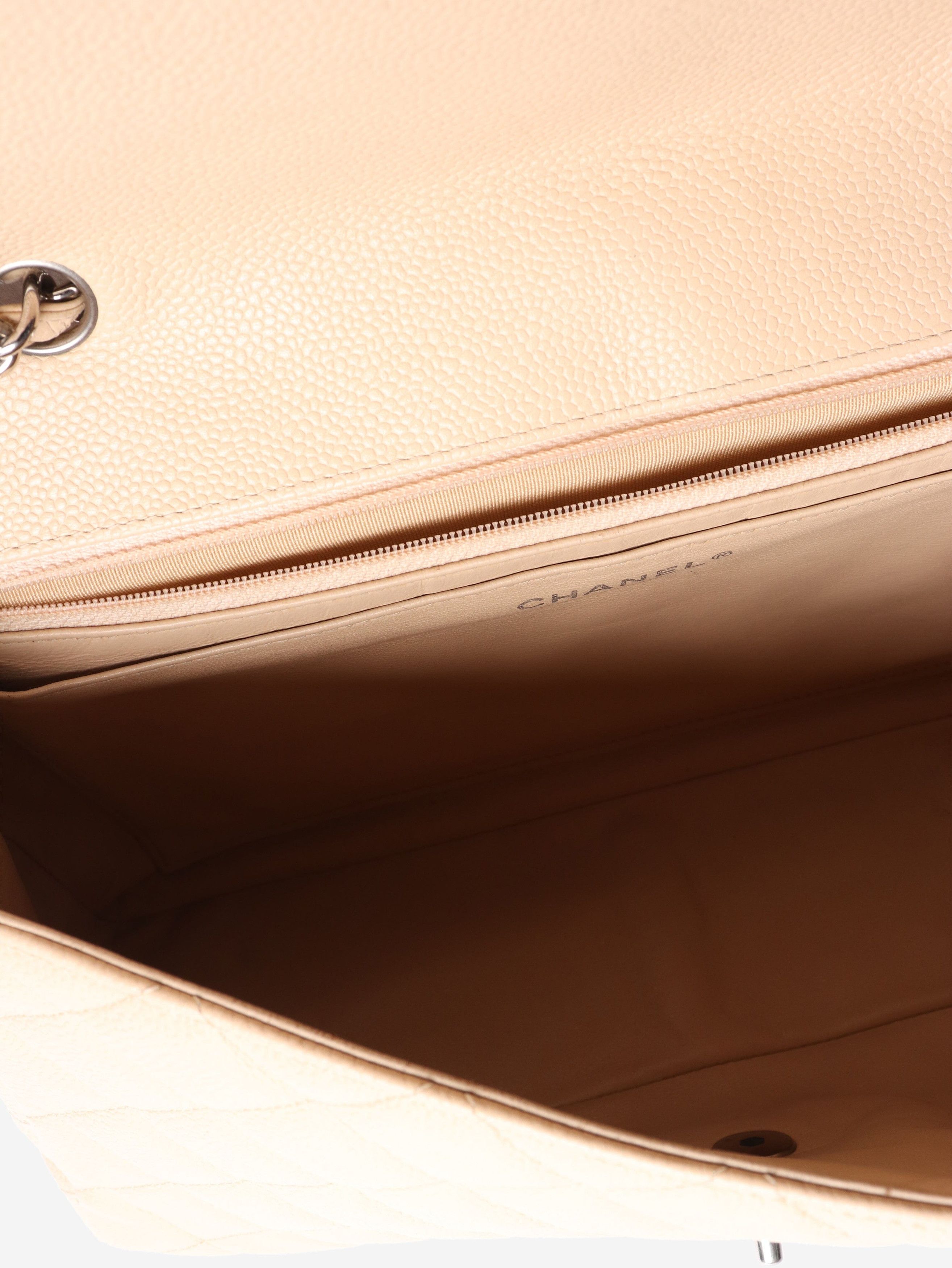 Chanel Blush 2009 caviar jumbo Classic Single Flap bag Size ONE SIZE - 9 Thumbnail