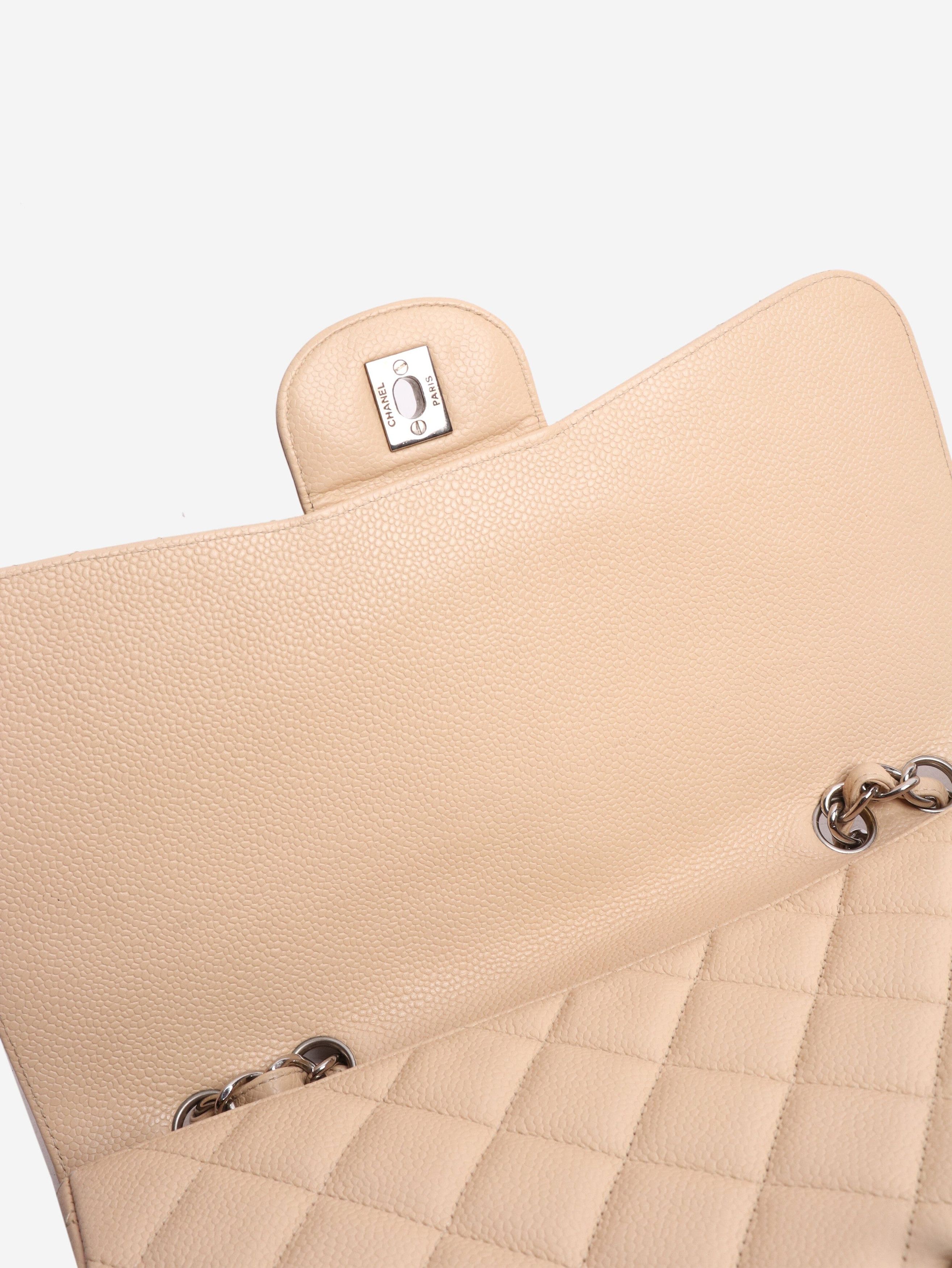 Chanel Blush 2009 caviar jumbo Classic Single Flap bag Size ONE SIZE - 8 Thumbnail