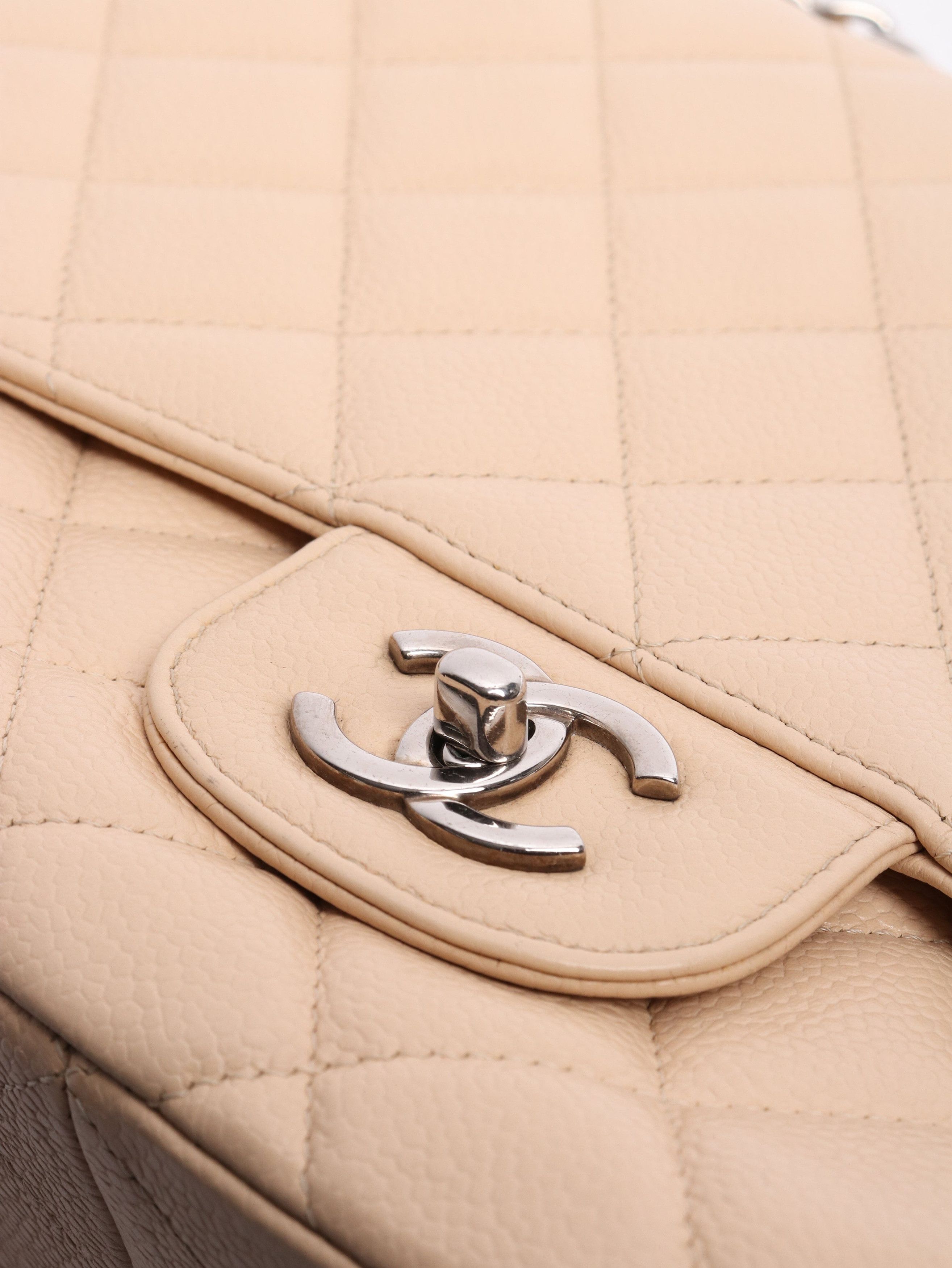 Chanel Blush 2009 caviar jumbo Classic Single Flap bag Size ONE SIZE - 6 Thumbnail