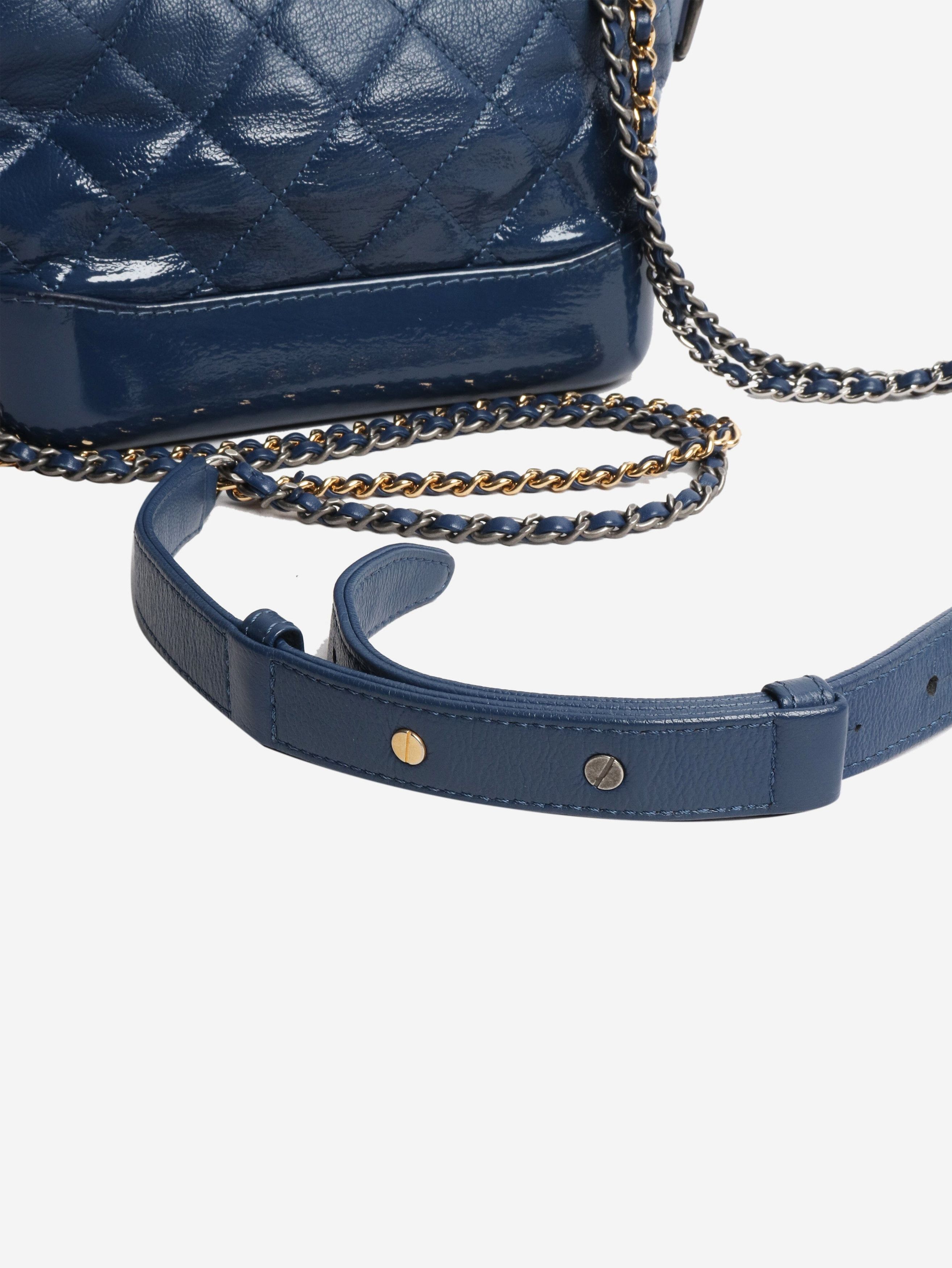 Chanel Blue 2018 patent small Gabrielle bag Size ONE SIZE - 4 Thumbnail