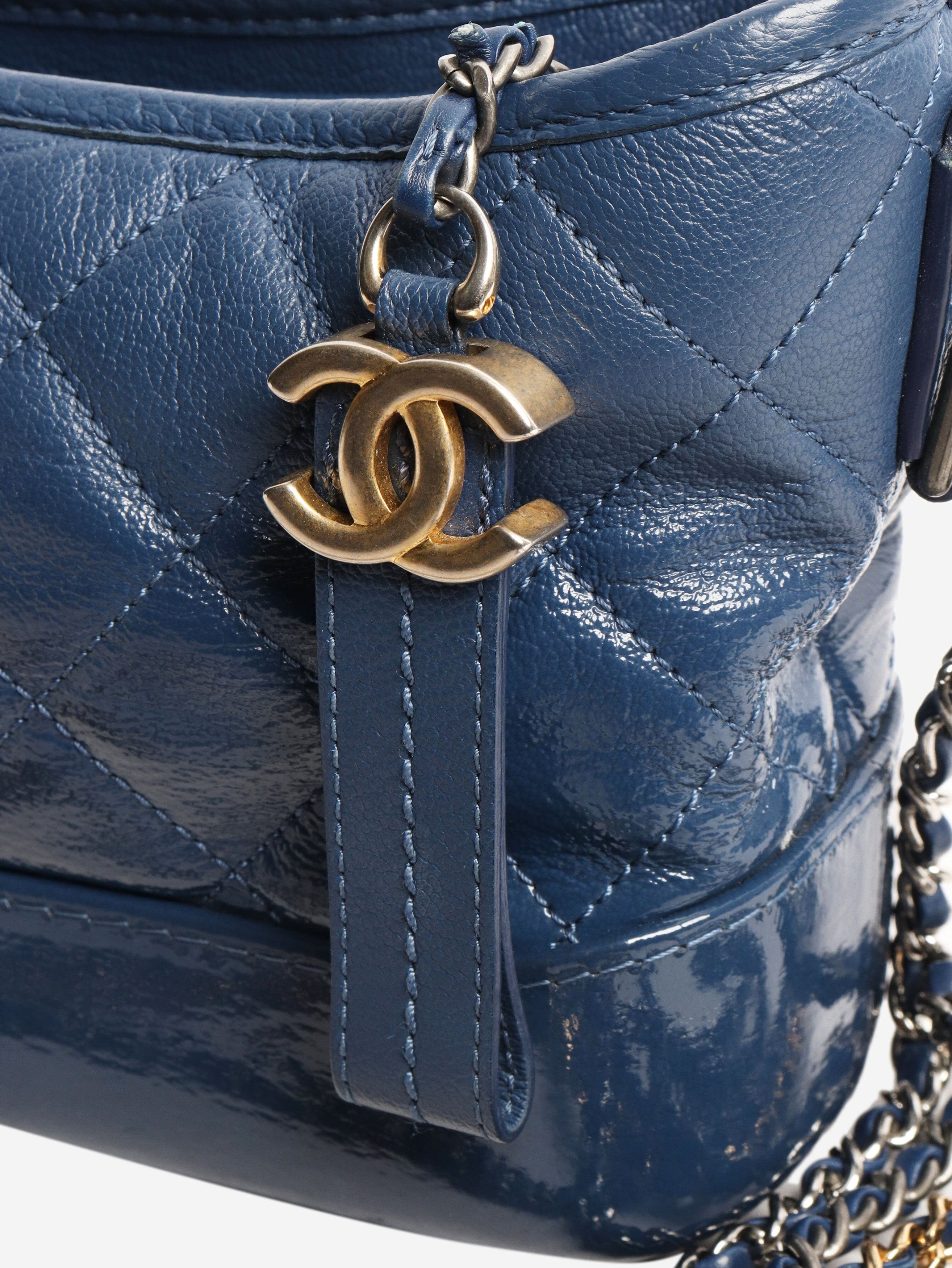 Chanel Blue 2018 patent small Gabrielle bag Size ONE SIZE - 7 Thumbnail