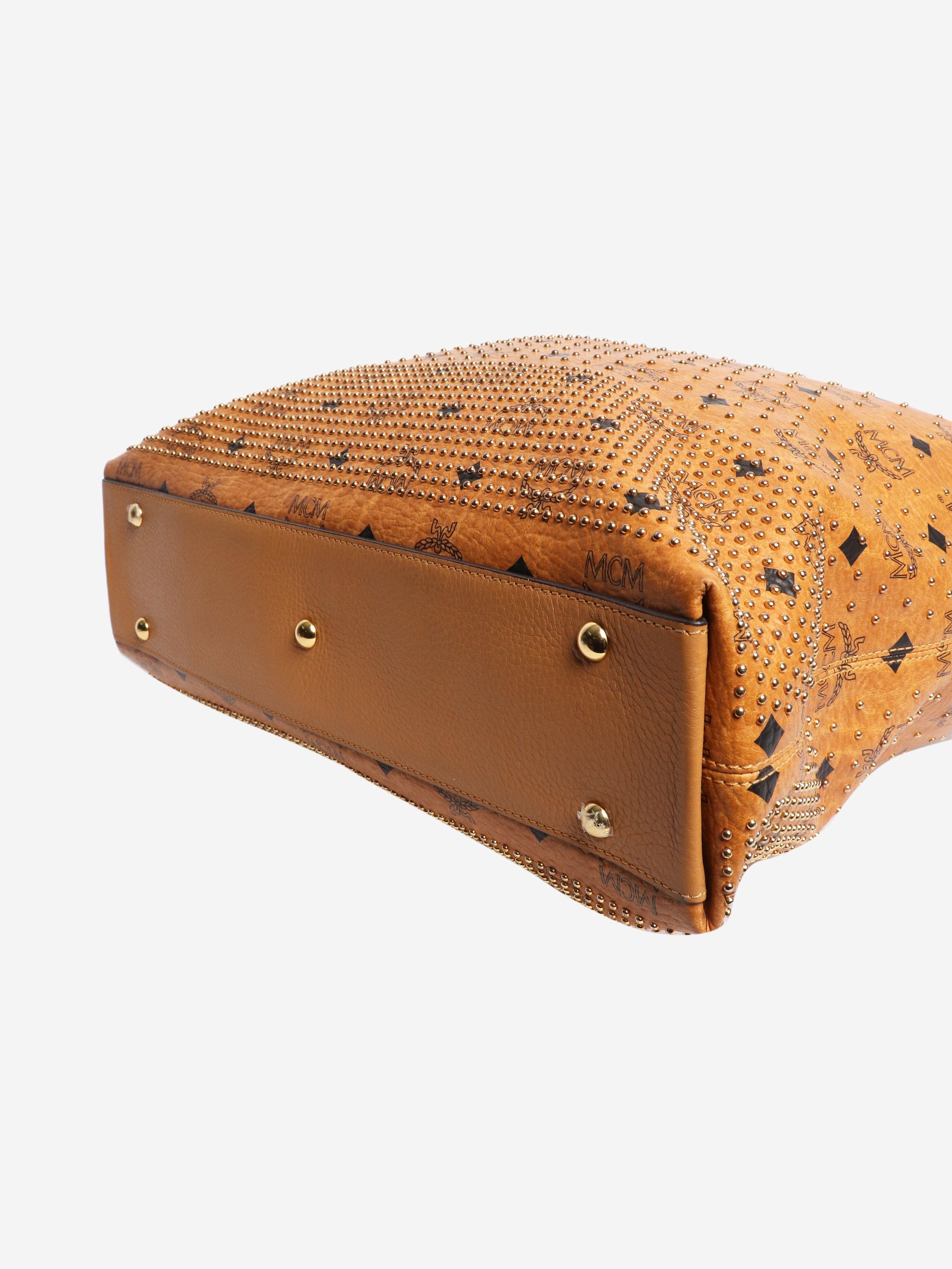 MCM Tan Liz studded tote bag Size ONE SIZE - 4 Thumbnail