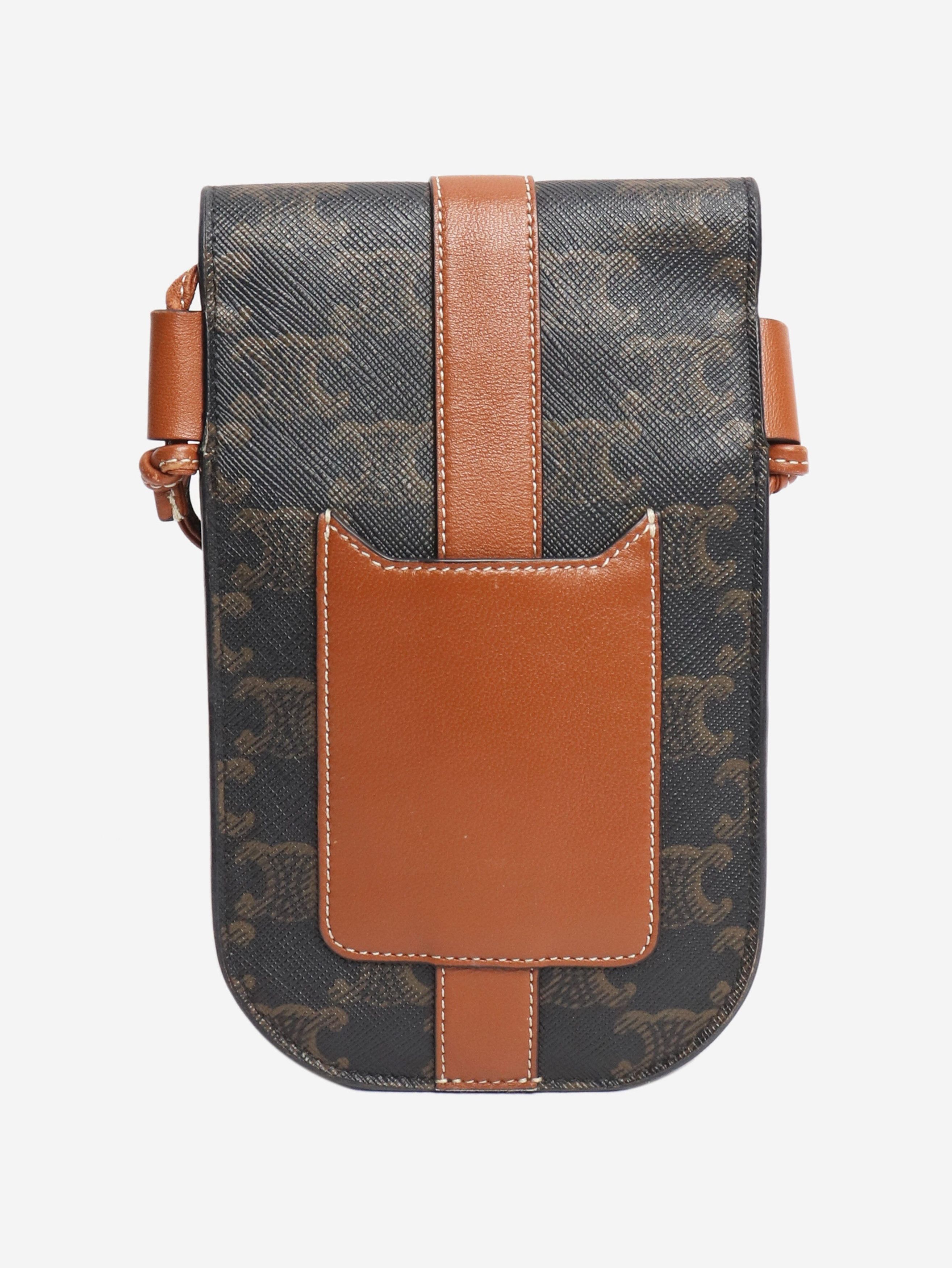 Celine Brown Triomphe phone pouch Size ONE SIZE - 2 Thumbnail