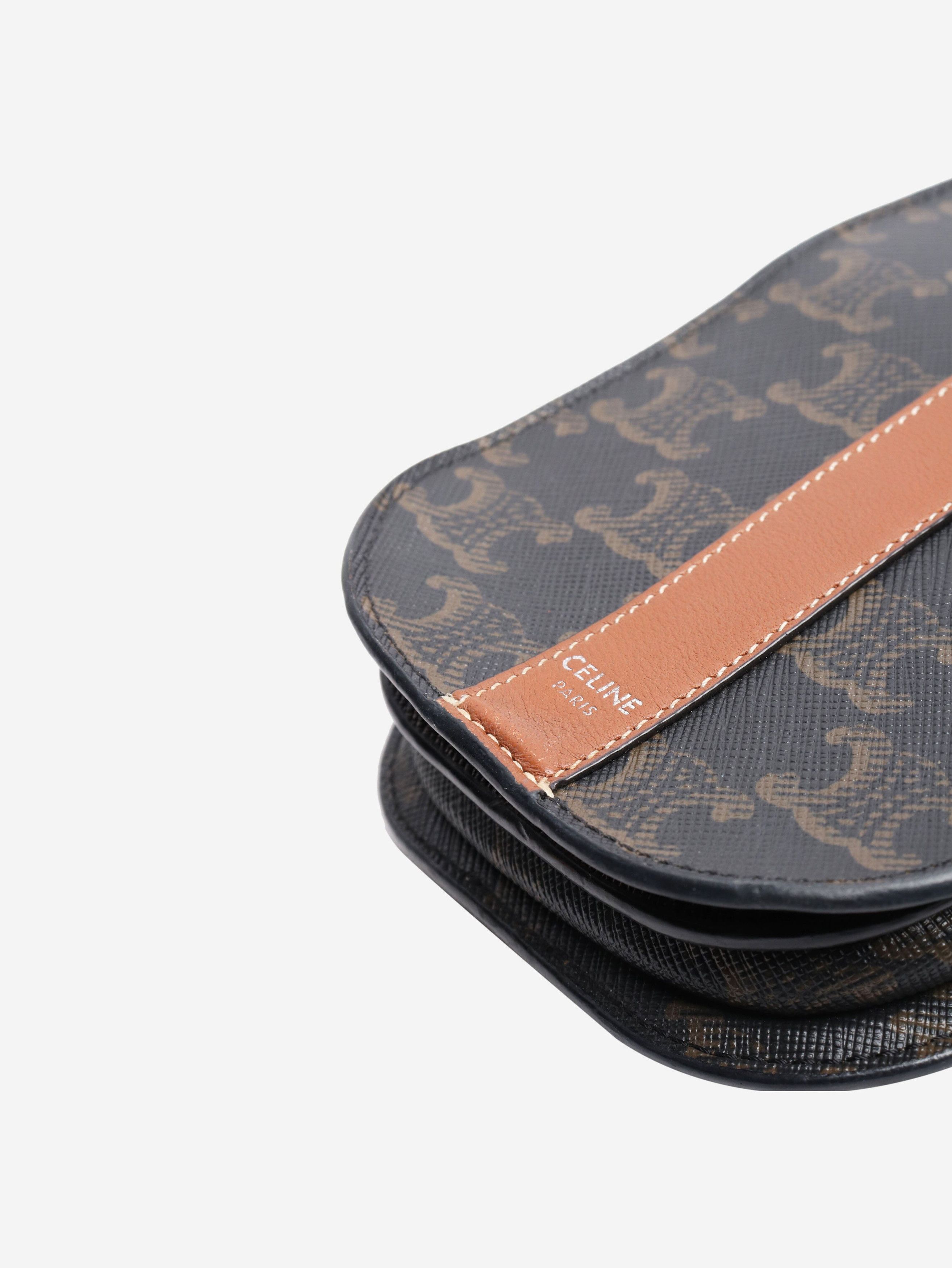 Celine Brown Triomphe phone pouch Size ONE SIZE - 4 Thumbnail