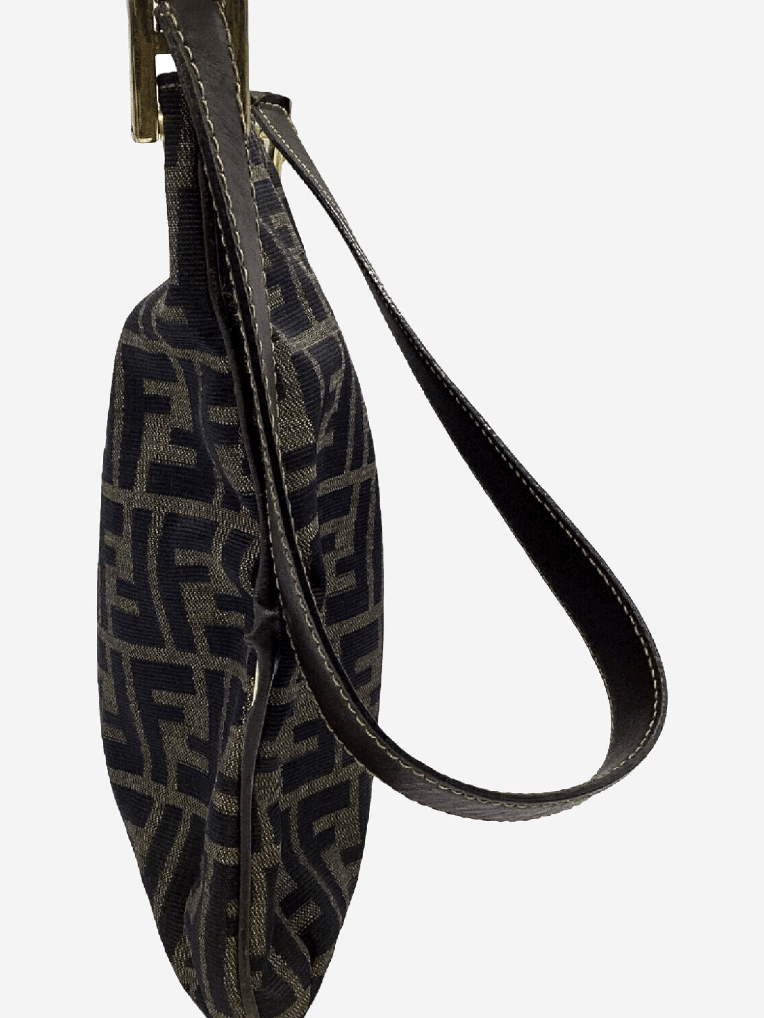 Fendi Brown FF Zucca nylon shoulder bag Size ONE SIZE - 2 Thumbnail