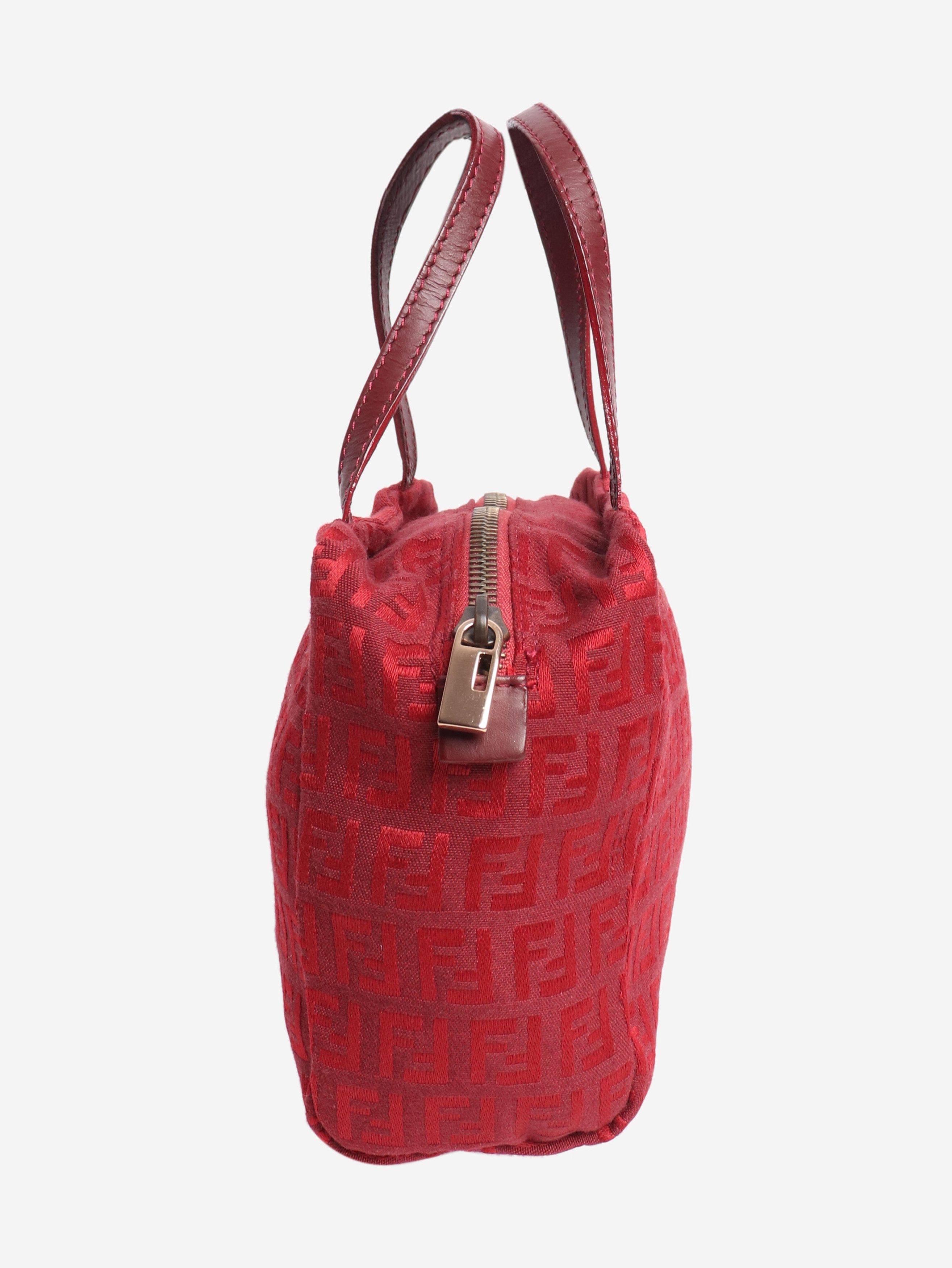 Fendi Burgundy FF Monogram mini pouch Size ONE SIZE - 2 Thumbnail