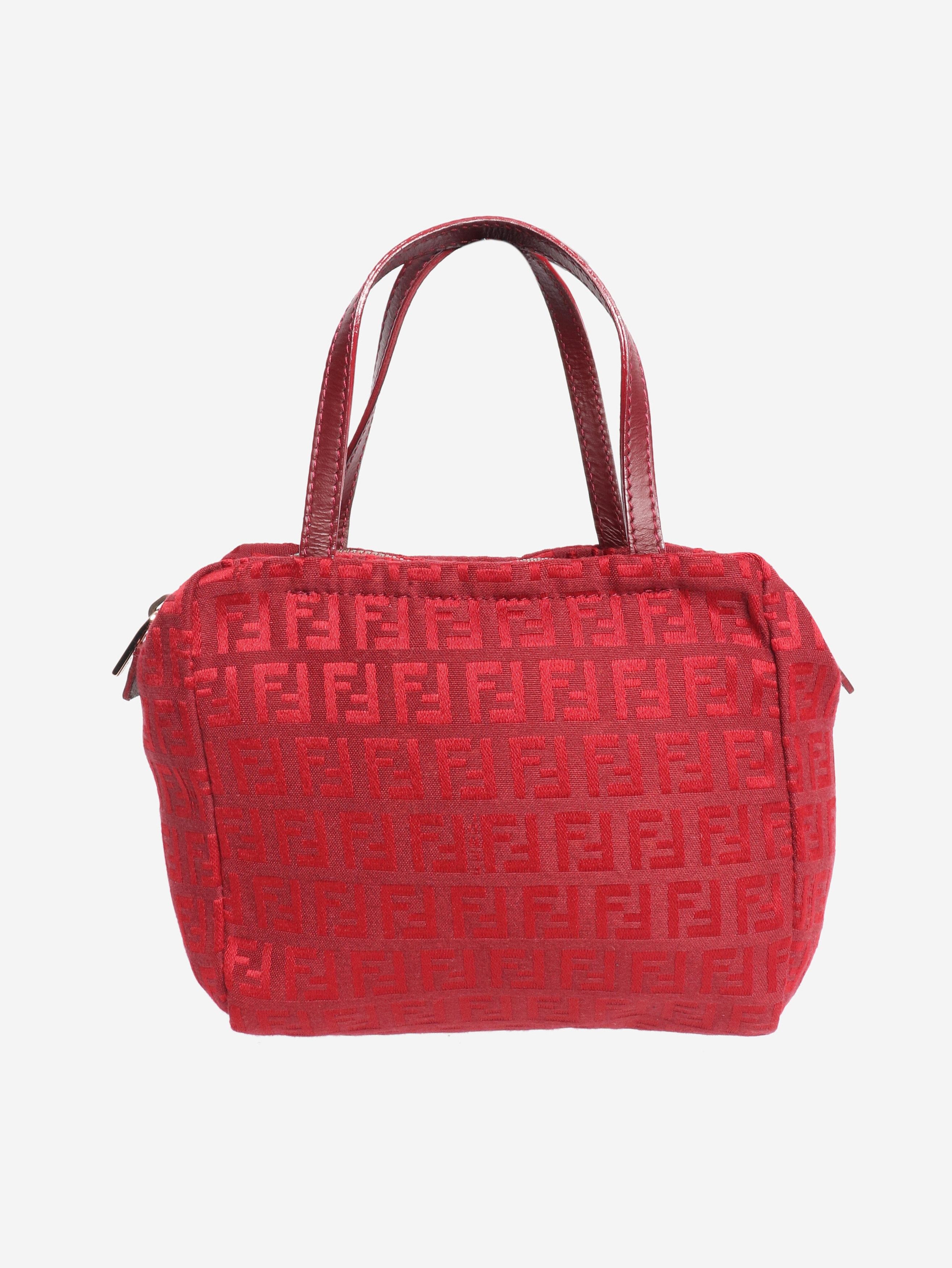 Fendi Burgundy FF Monogram mini pouch Size ONE SIZE - 3 Thumbnail