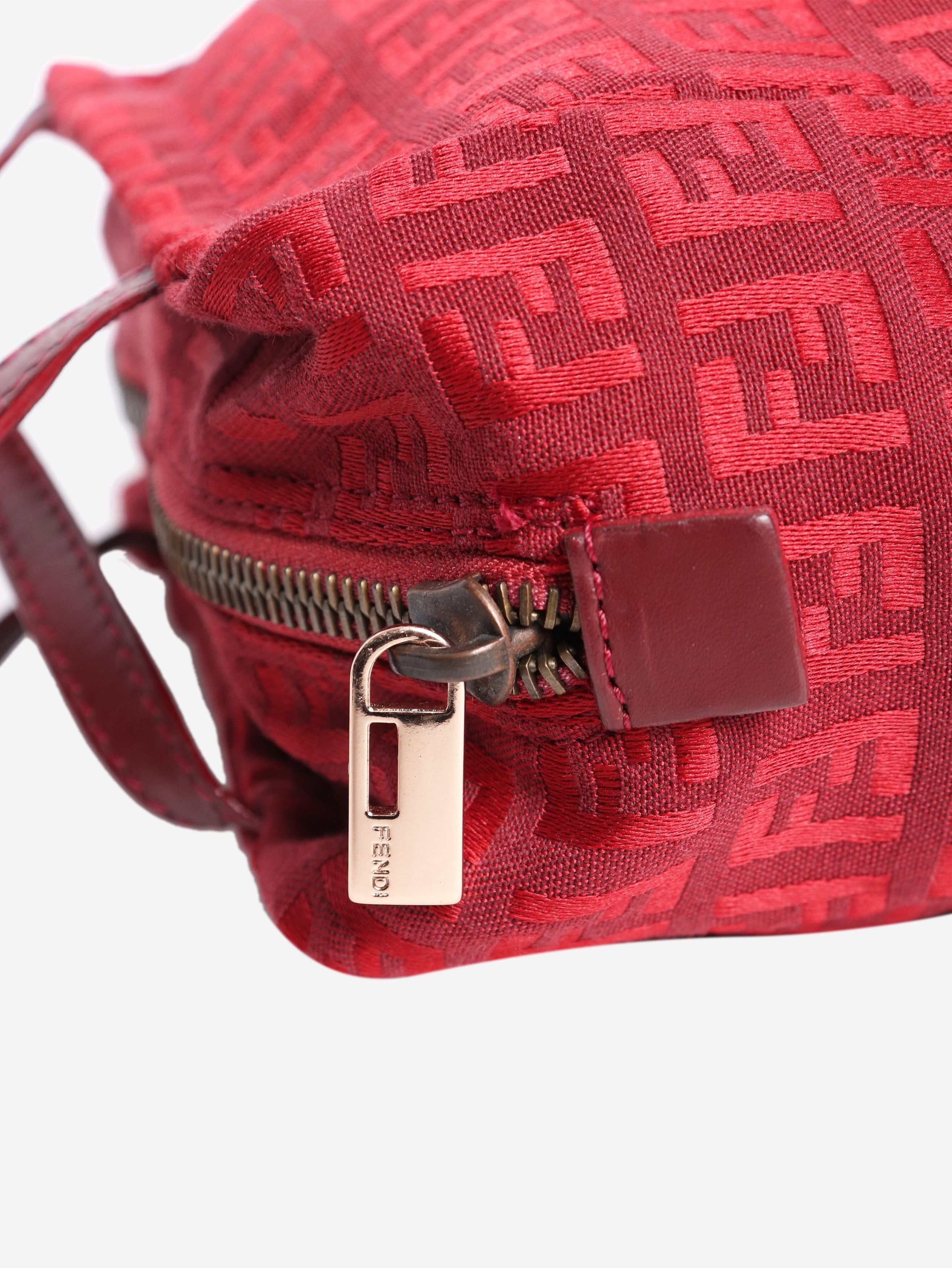 Fendi Burgundy FF Monogram mini pouch Size ONE SIZE - 5 Thumbnail