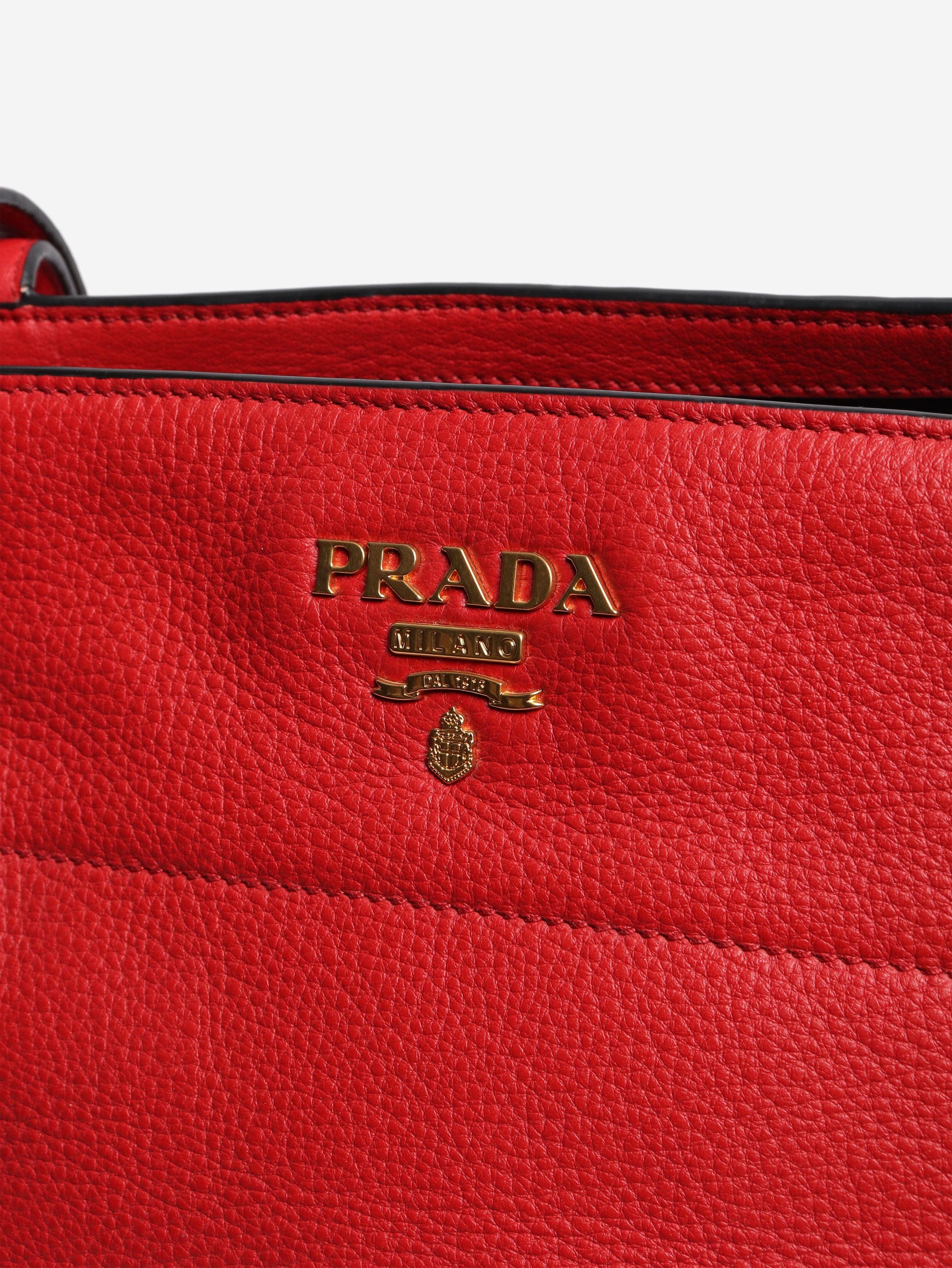Prada Red leather top handle bag Size ONE SIZE - 5 Thumbnail