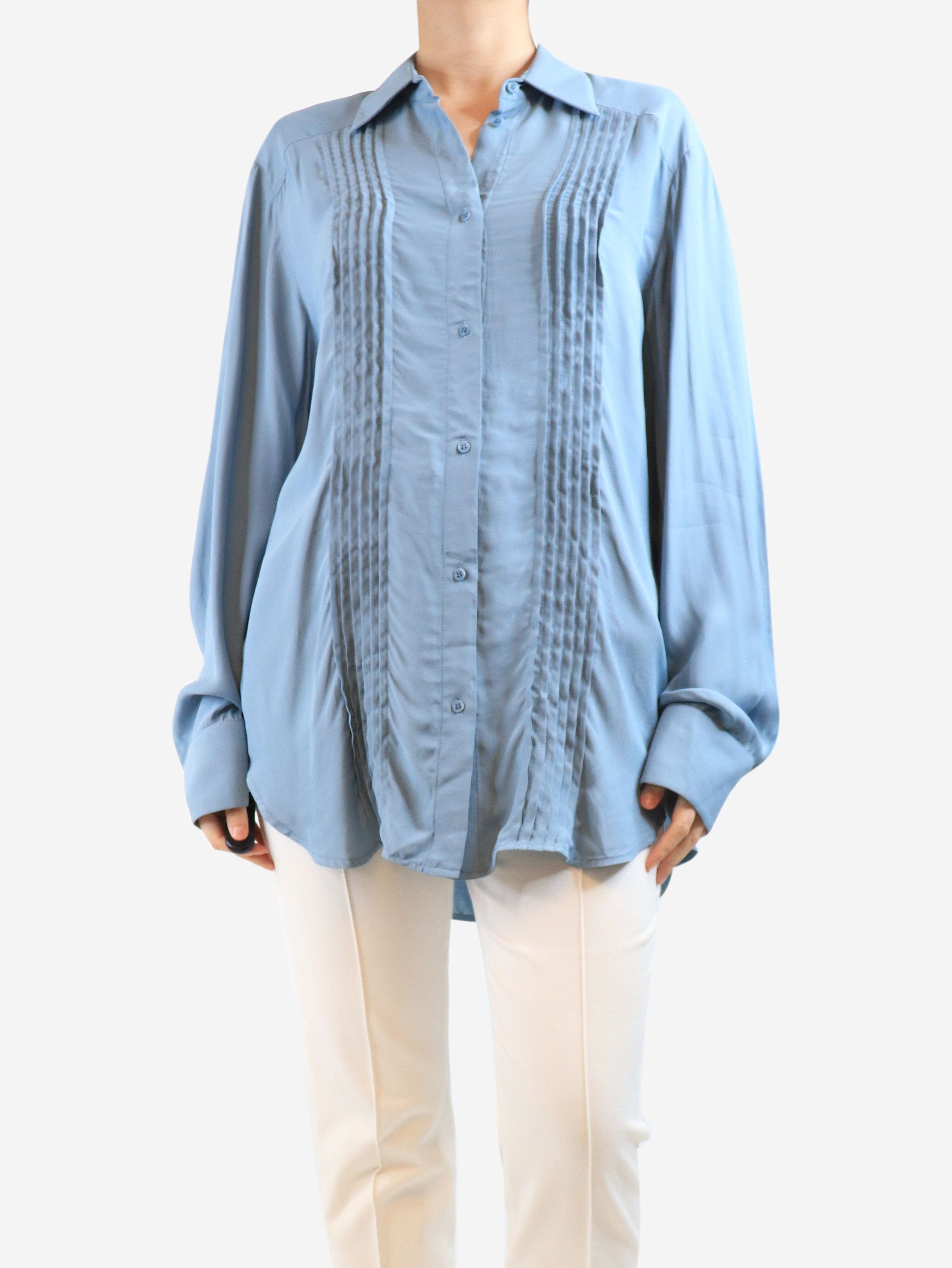 Other Blue pleated-front shirt - UK 8 Size S / US 4 / IT 40 - 2 Thumbnail