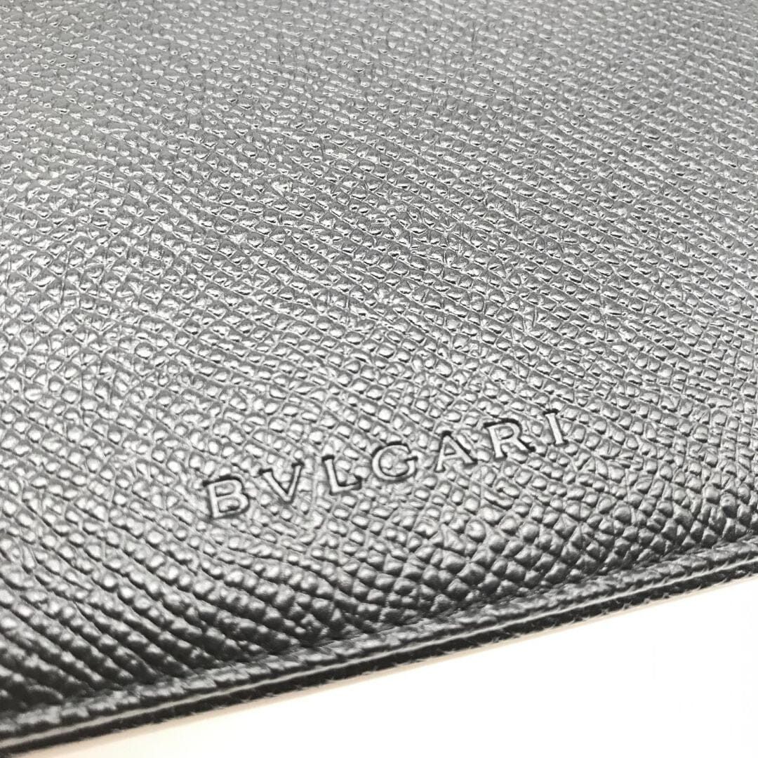 Bvlgari Black grained leather 2 folds wallet Size ONE SIZE - 3 Thumbnail