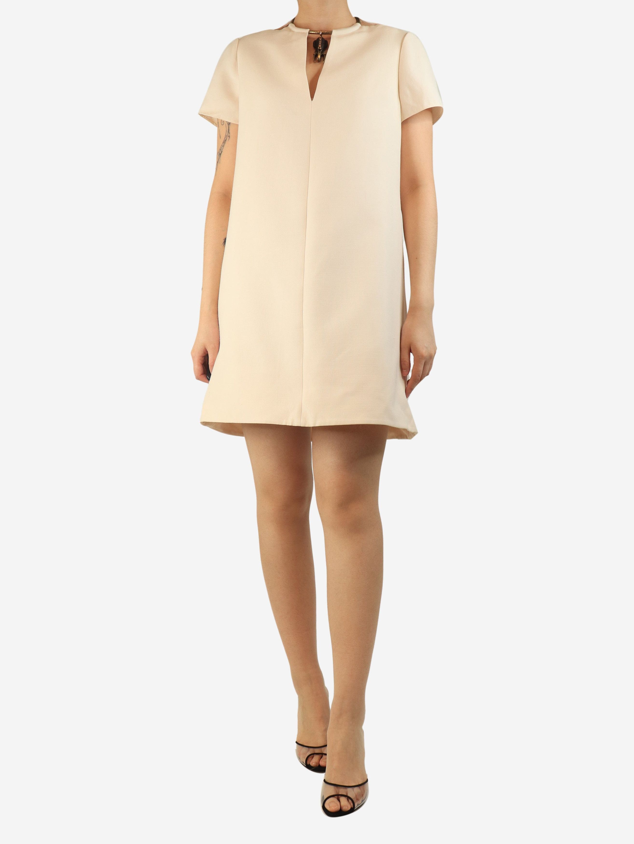 Other Cream crepe amulet mini dress - UK 10 Size S / US 4 / IT 40 - 2 Thumbnail