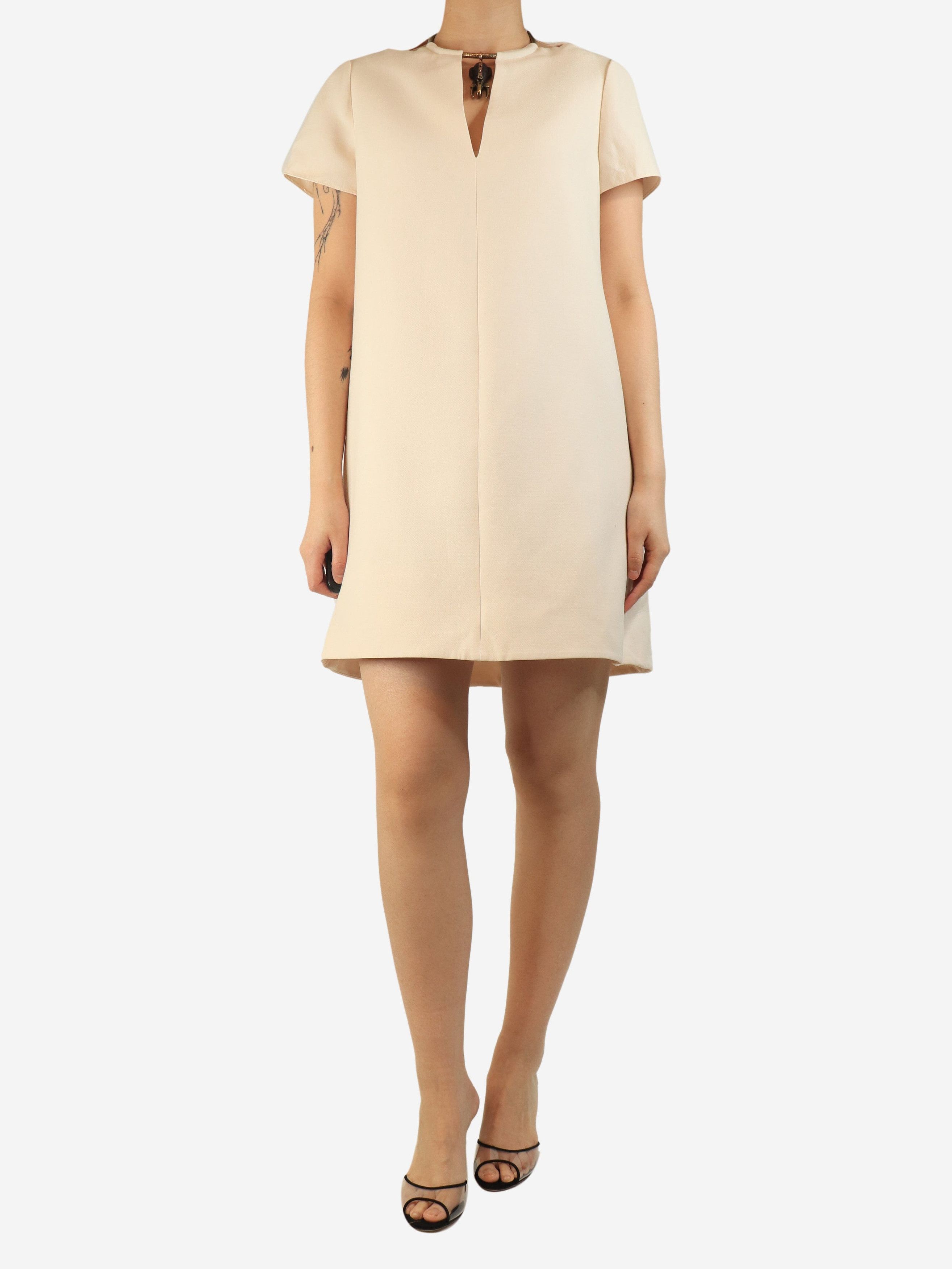 Other Cream crepe amulet mini dress - UK 10 Size S / US 4 / IT 40 - 4 Thumbnail