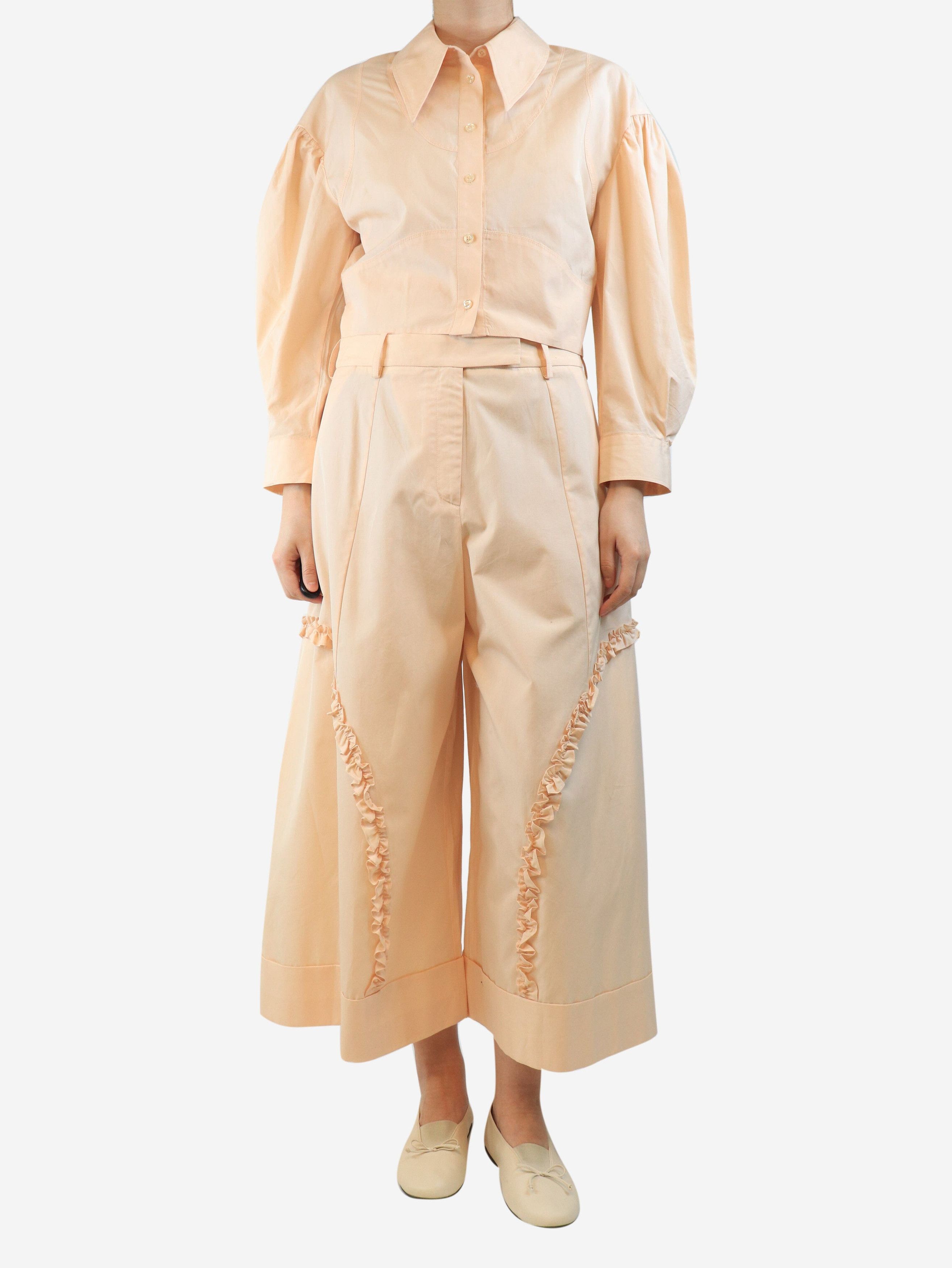 Other Peach pointy-collar shirt and frill trouser set - UK 10 Size M / US 6-8 / IT 42-44 - 2 Thumbnail
