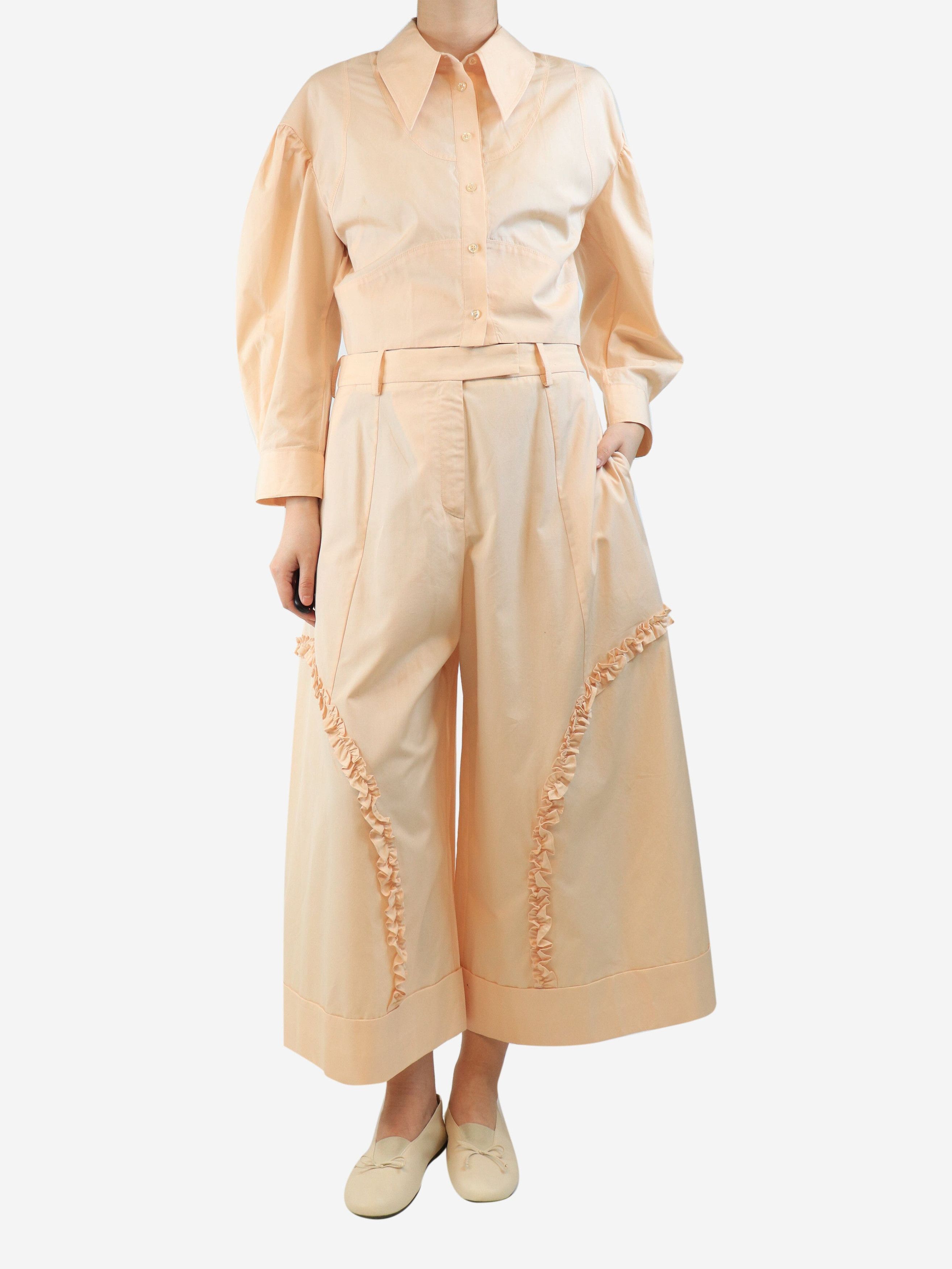 Other Peach pointy-collar shirt and frill trouser set - UK 10 Size M / US 6-8 / IT 42-44 - 4 Thumbnail