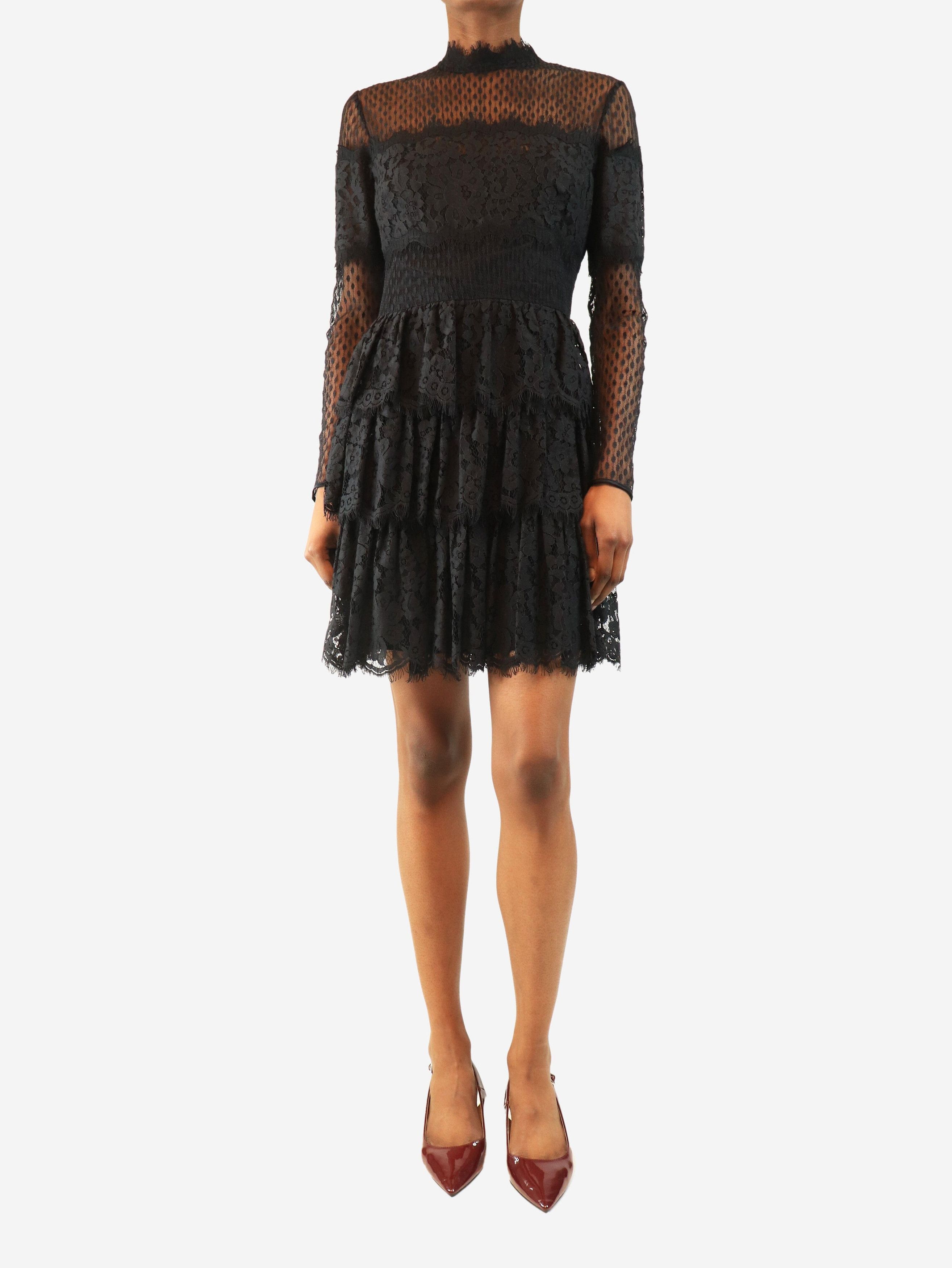 Other Black lace ruffle dress - UK 10 Size M / US 6-8 / IT 42-44 - 2 Thumbnail