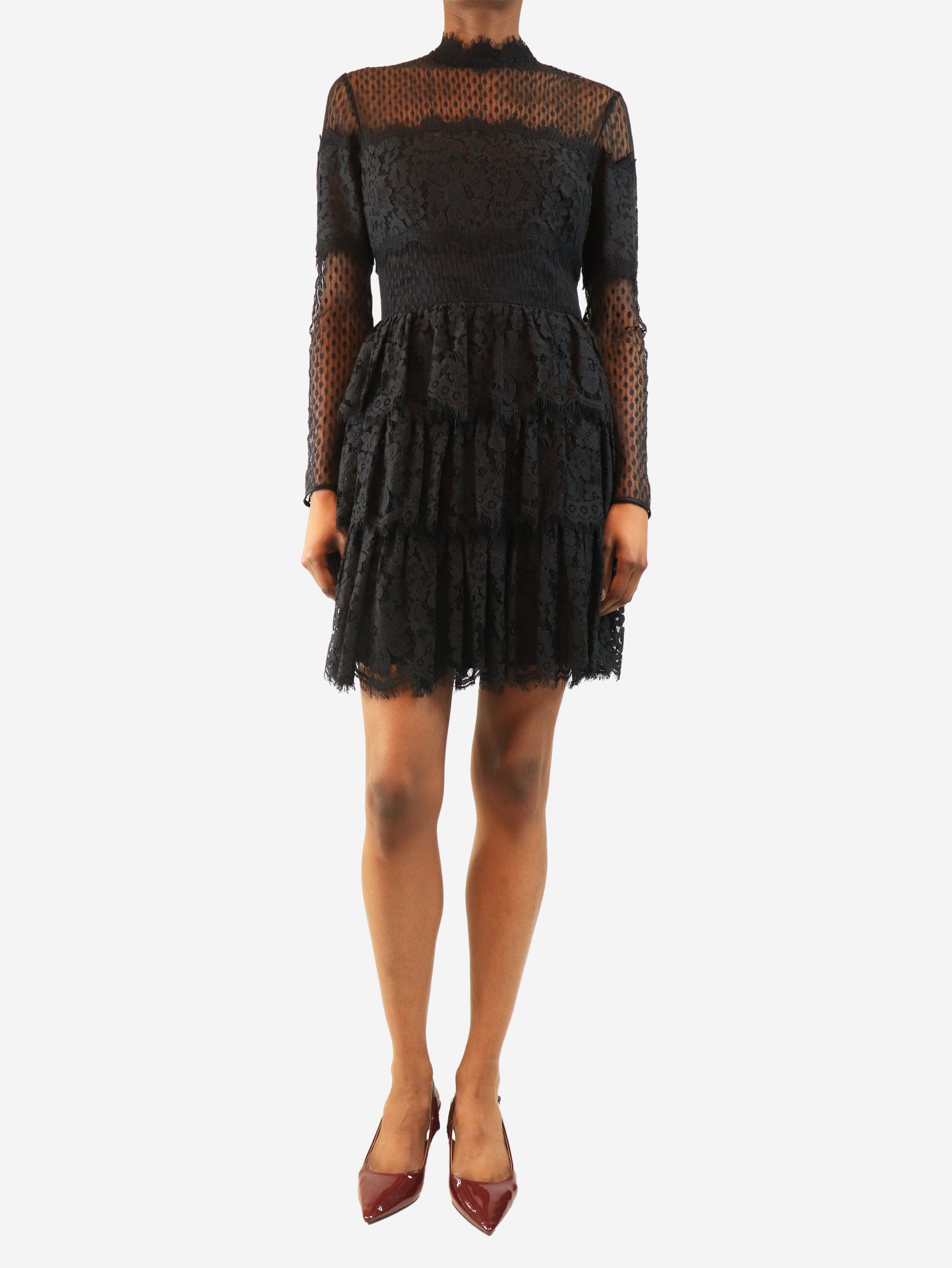 Other Black lace ruffle dress - UK 10 Size M / US 6-8 / IT 42-44 - 4 Thumbnail