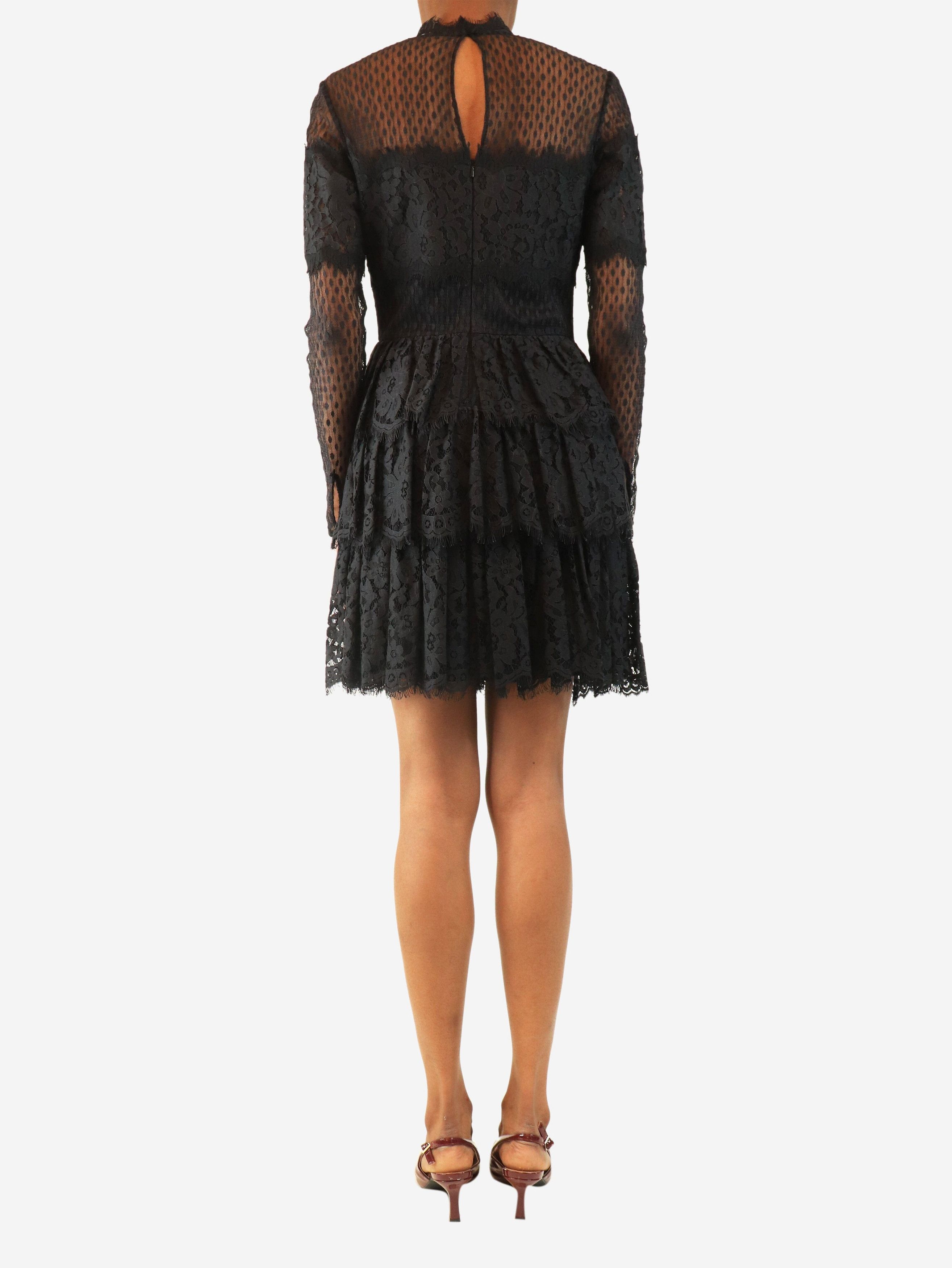 Other Black lace ruffle dress - UK 10 Size M / US 6-8 / IT 42-44 - 3 Thumbnail