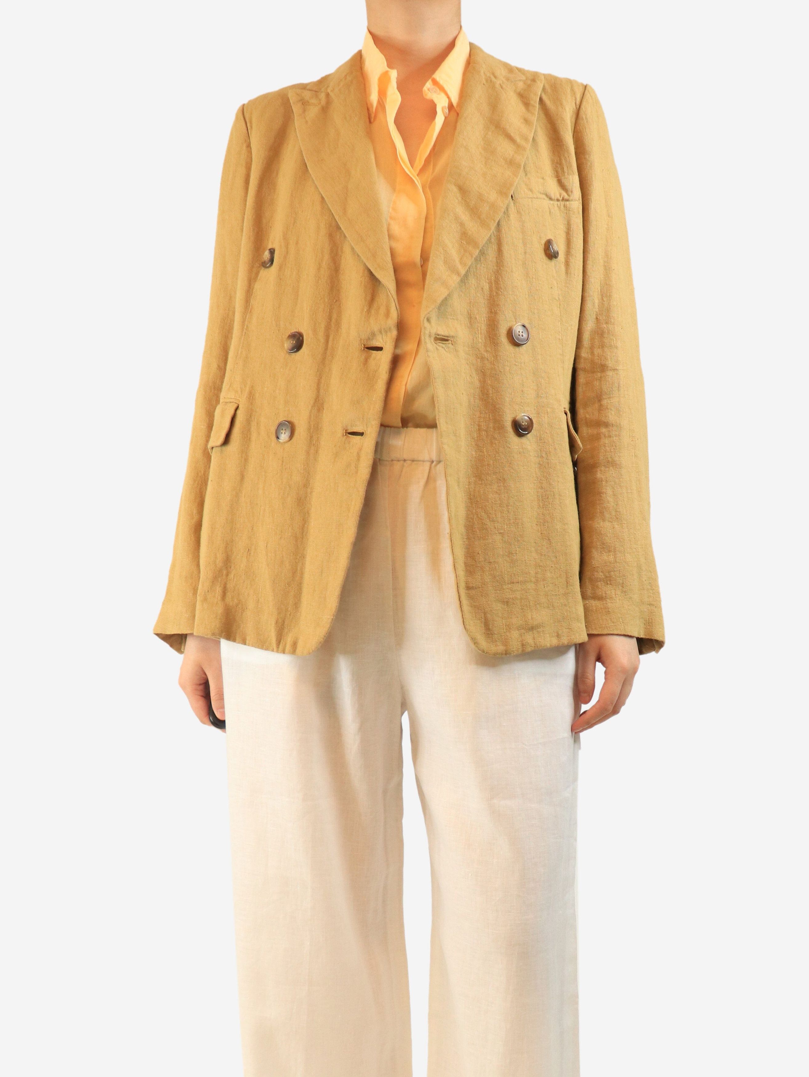 Other Tan double-breasted linen jacket - UK 12 Size M / US 6-8 / IT 42-44 - 5 Thumbnail