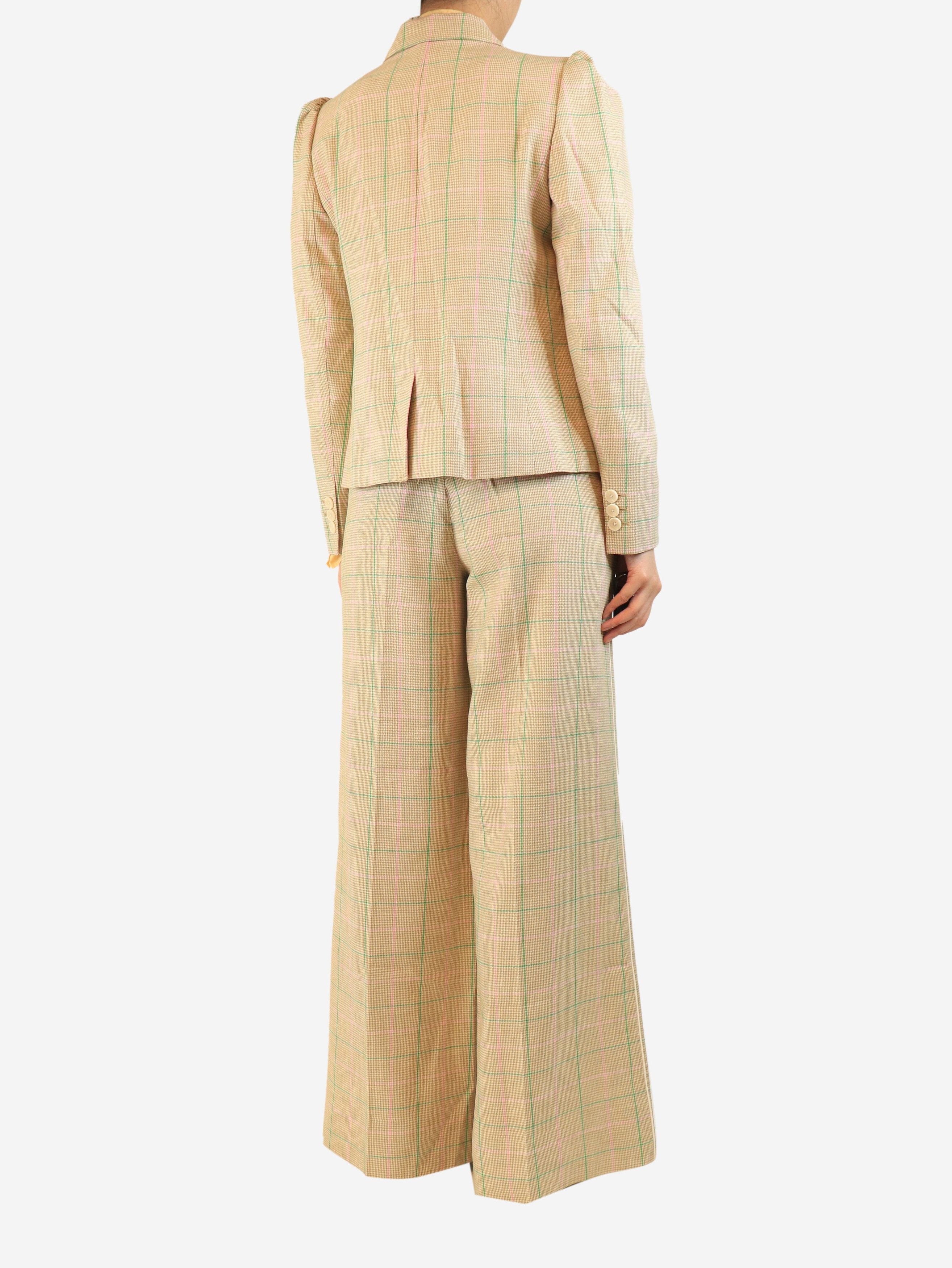 Other Beige houndstooth blazer and trousers set - UK 10 Size 28" / US 6 / IT 42 - 3 Thumbnail
