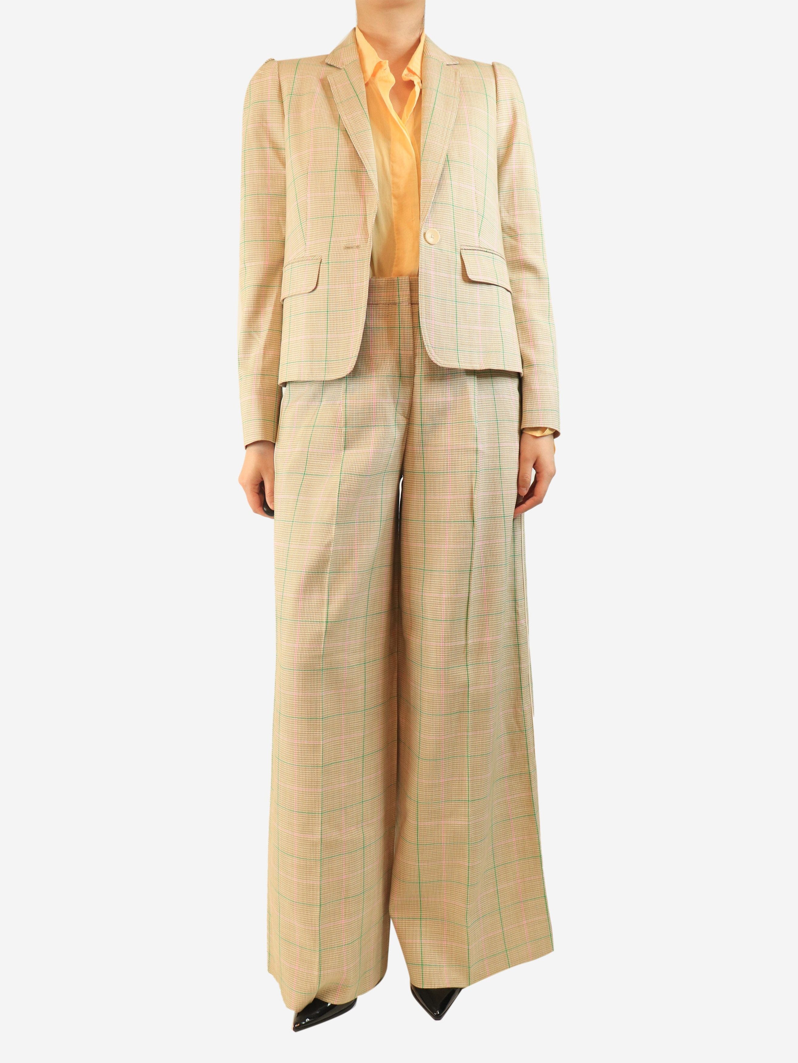 Other Beige houndstooth blazer and trousers set - UK 10 Size 28" / US 6 / IT 42 - 5 Thumbnail