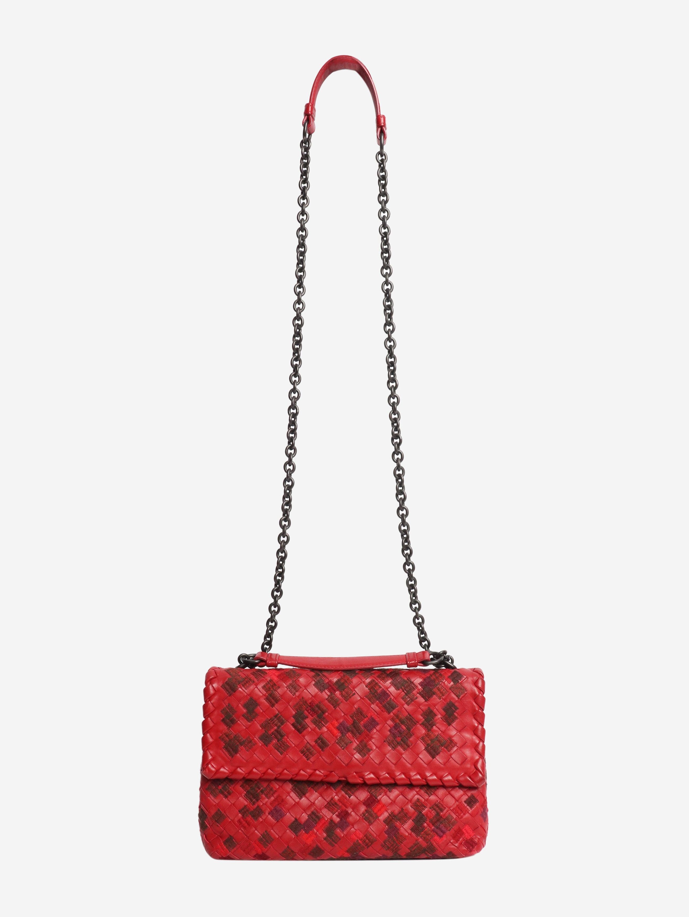 Bottega Veneta Red Intrecciato leather shoulder bag Size ONE SIZE - 2 Thumbnail