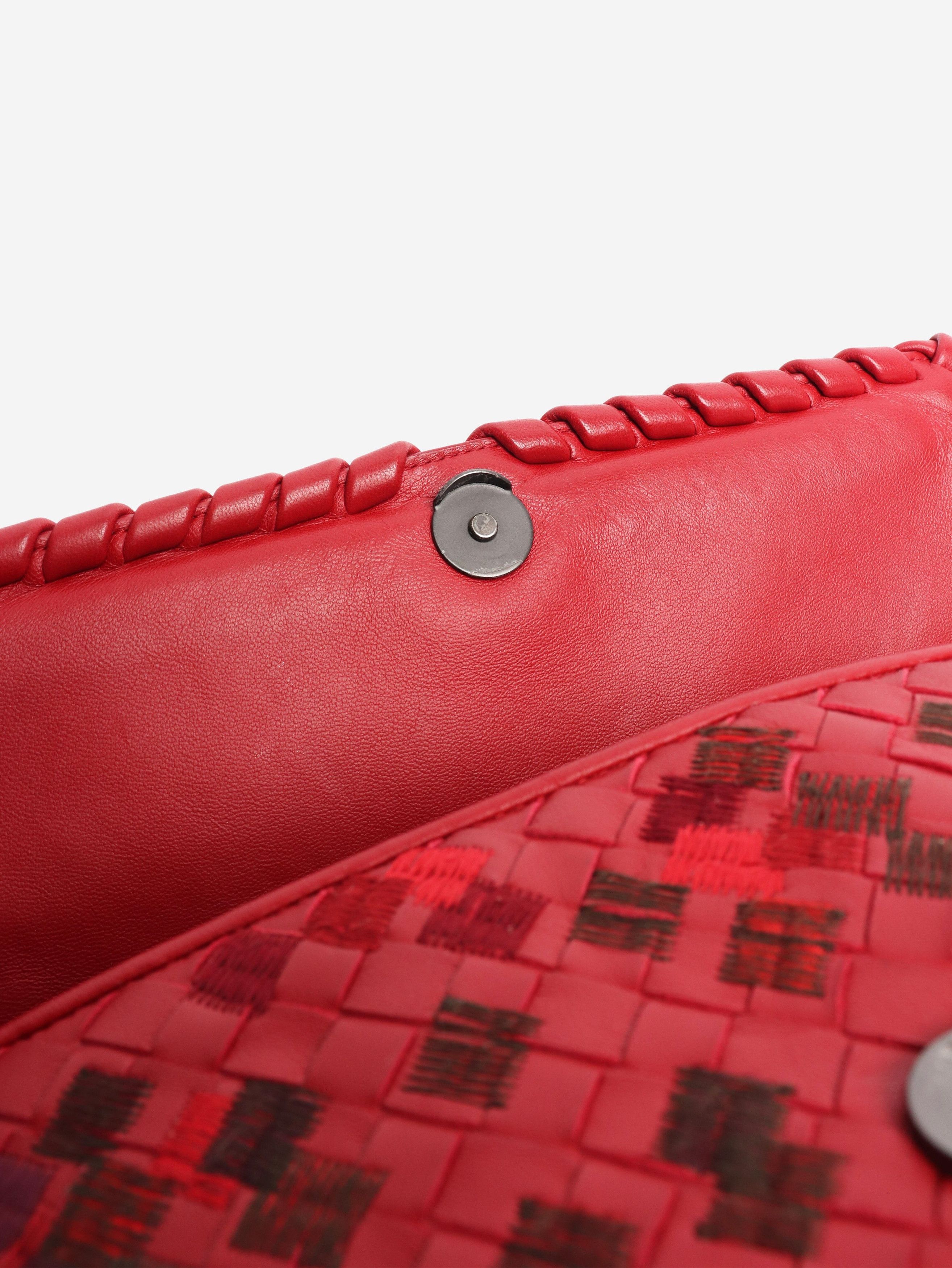 Bottega Veneta Red Intrecciato leather shoulder bag Size ONE SIZE - 6 Thumbnail