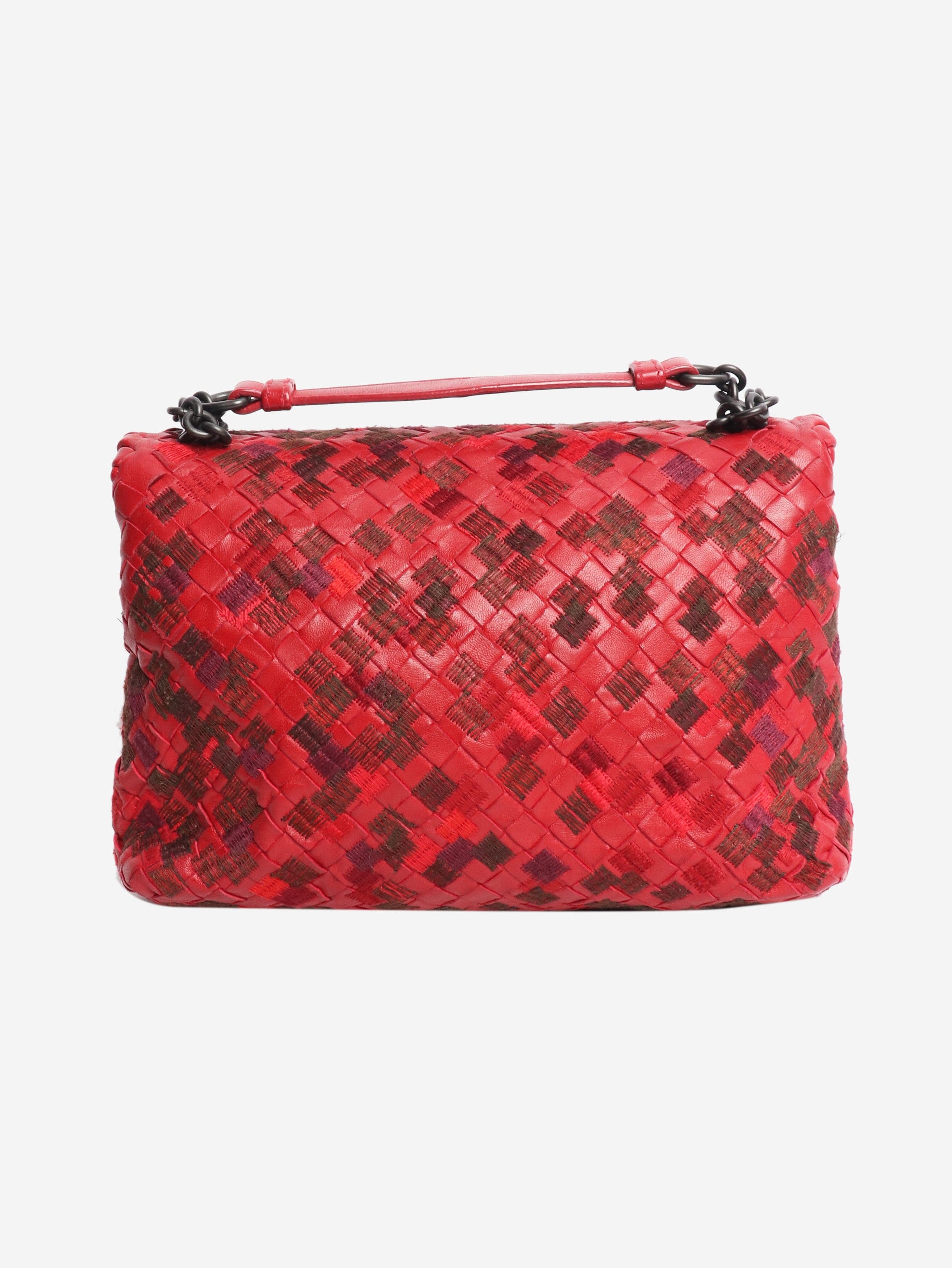 Bottega Veneta Red Intrecciato leather shoulder bag Size ONE SIZE - 3 Thumbnail