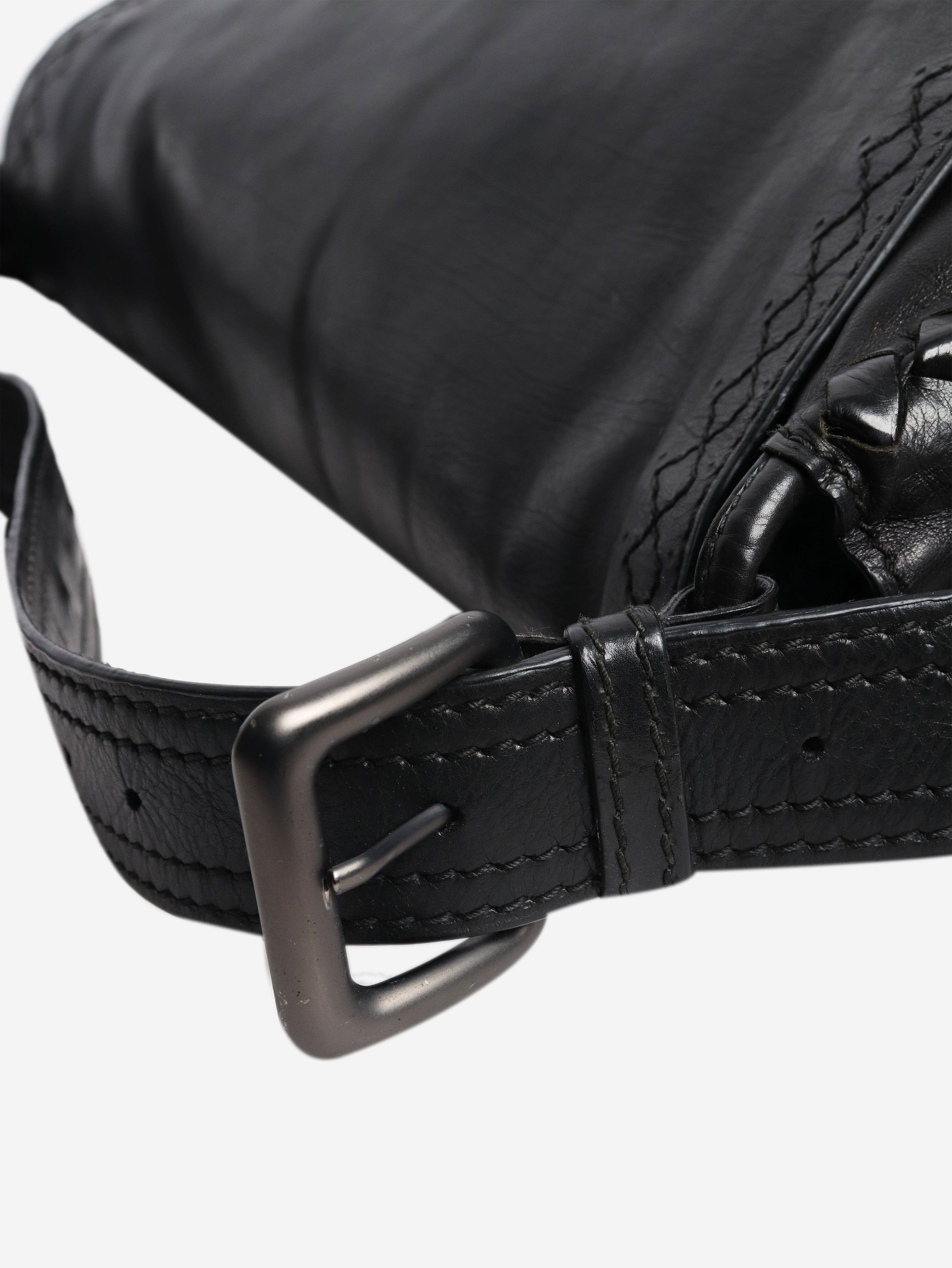 Bottega Veneta Black leather Messenger bag Size ONE SIZE - 6 Thumbnail
