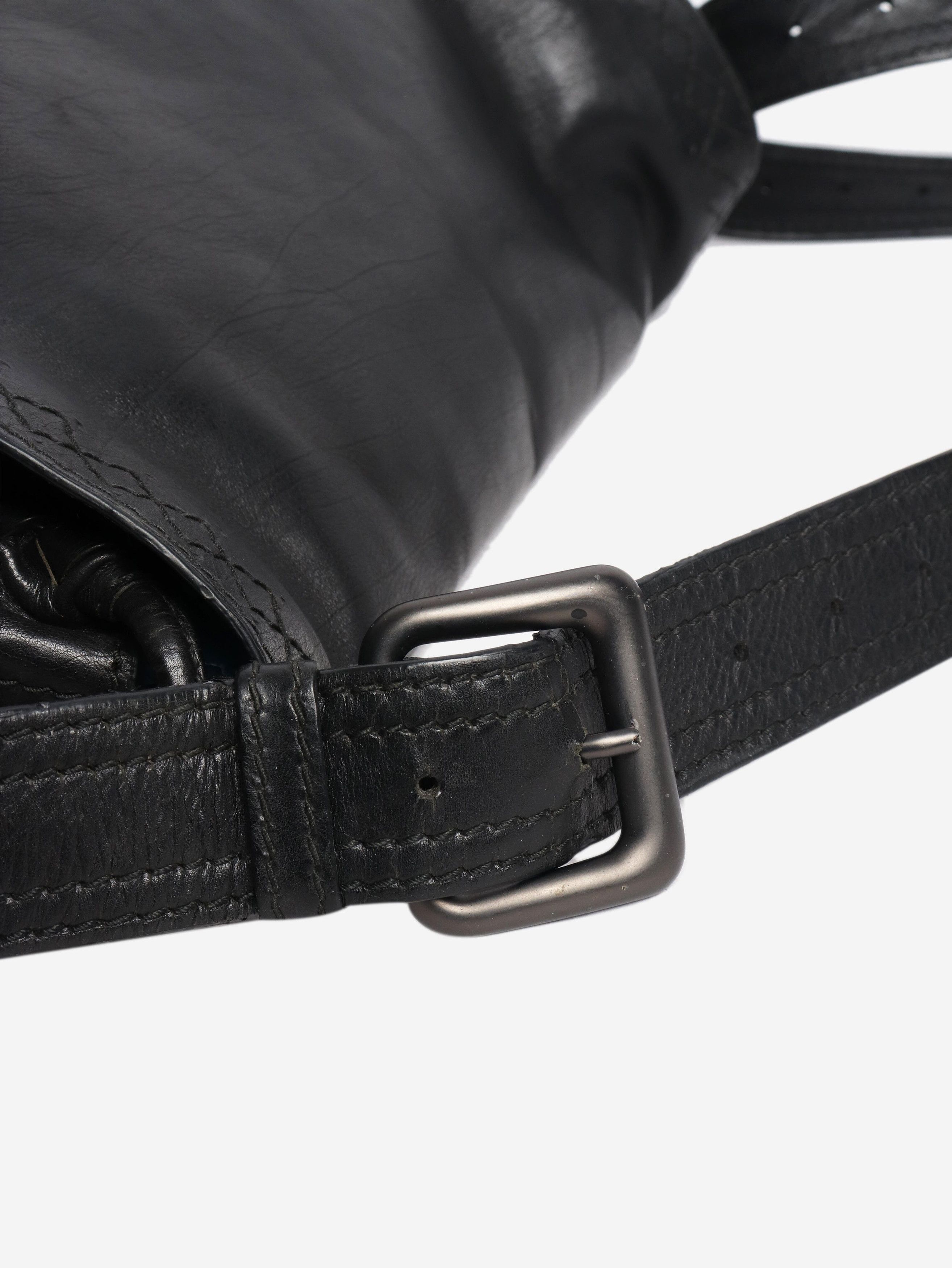 Bottega Veneta Black leather Messenger bag Size ONE SIZE - 5 Thumbnail