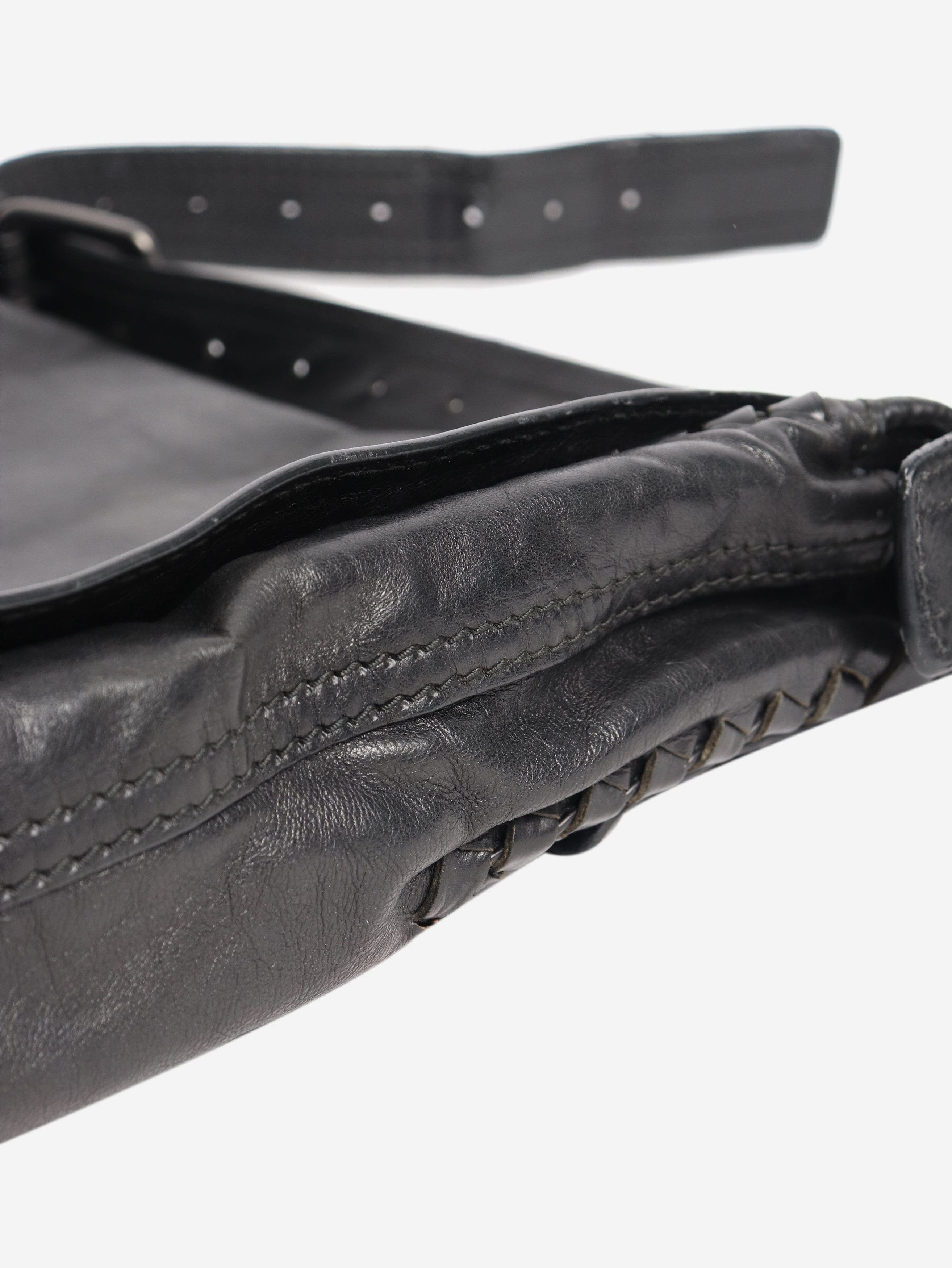 Bottega Veneta Black leather Messenger bag Size ONE SIZE - 9 Thumbnail