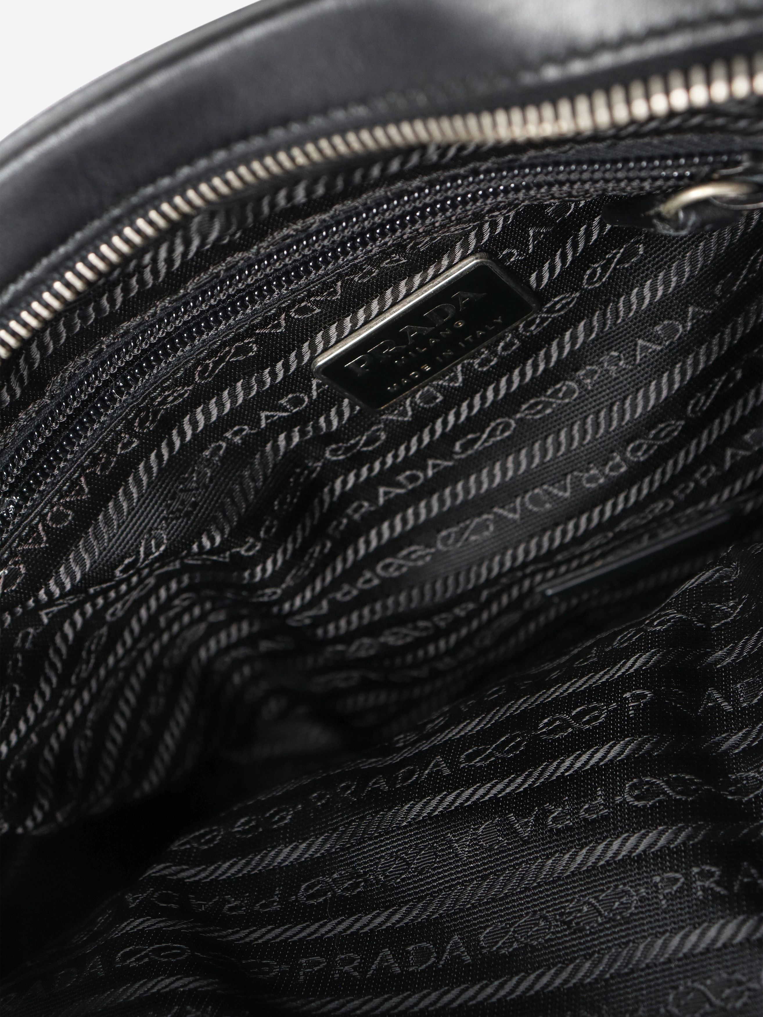 Prada Dark grey wool and leather top handle bag Size ONE SIZE - 6 Thumbnail
