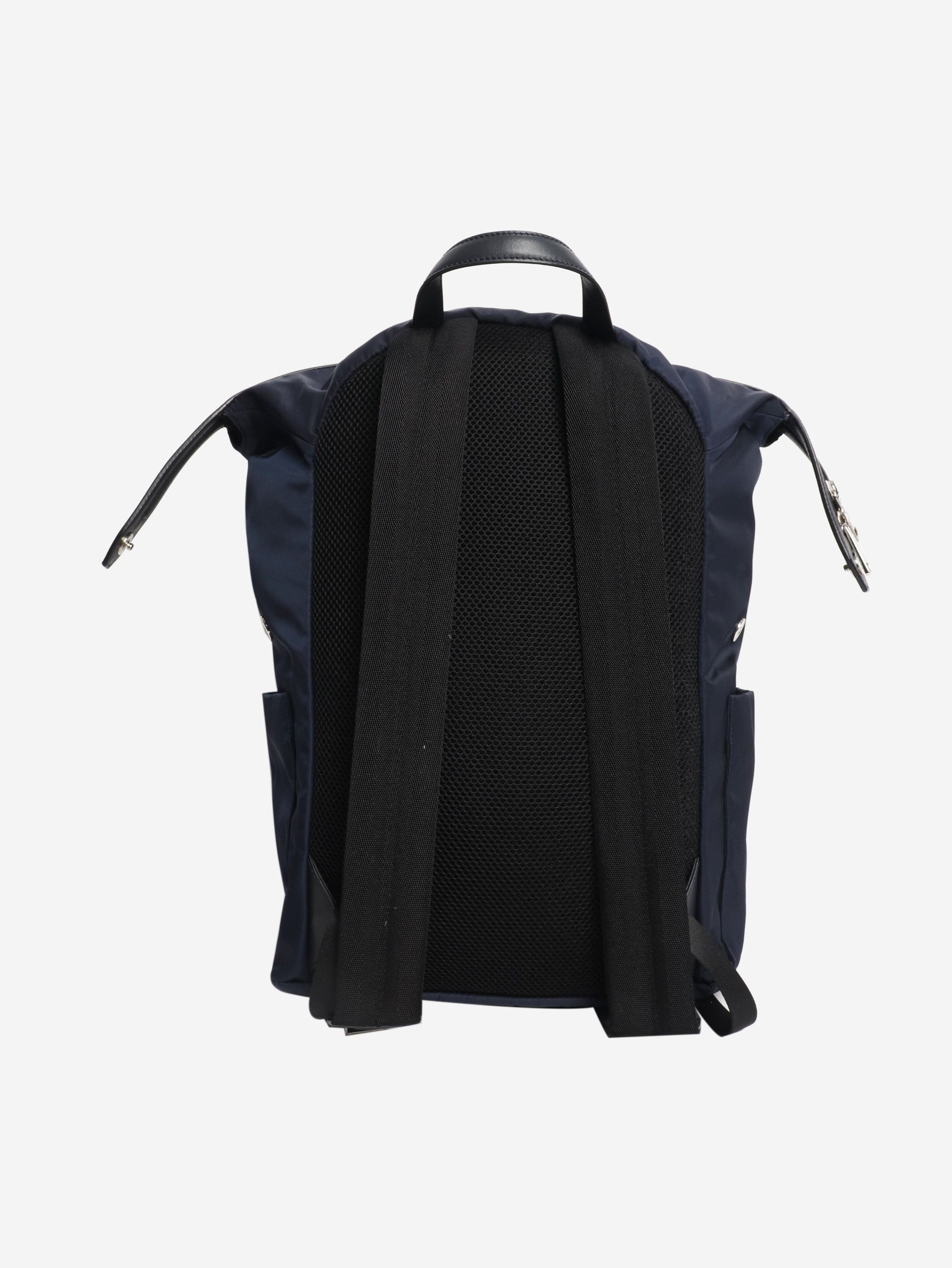 Fendi Navy nylon backpack Size ONE SIZE - 4 Thumbnail