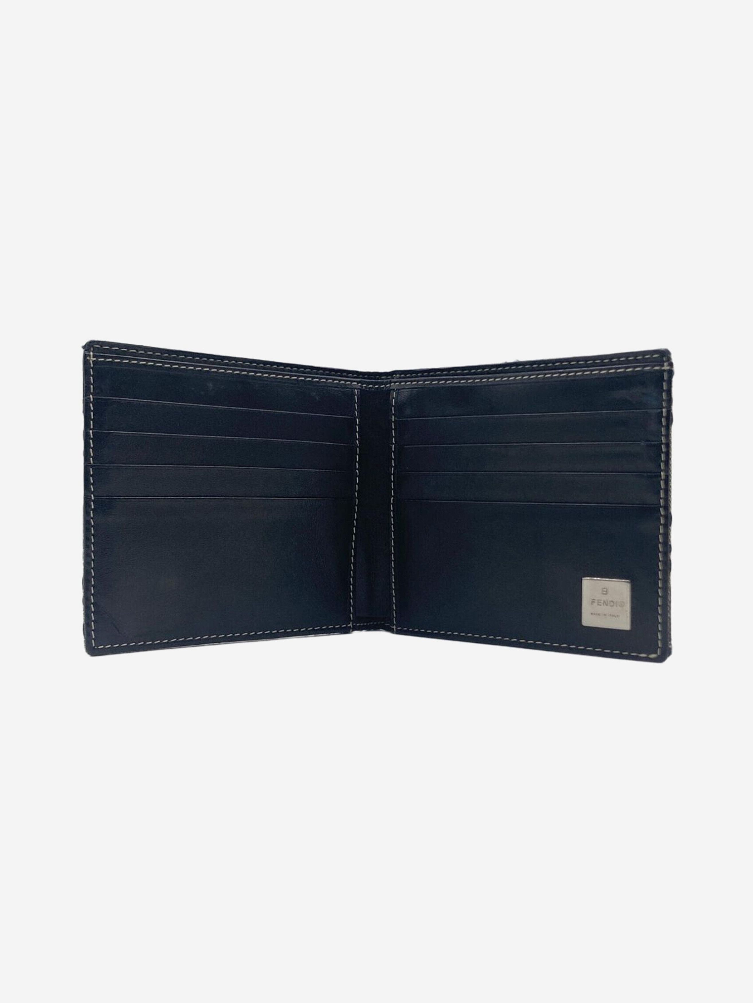 Fendi Blue Zuccino canvas wallet Size ONE SIZE - 3 Thumbnail