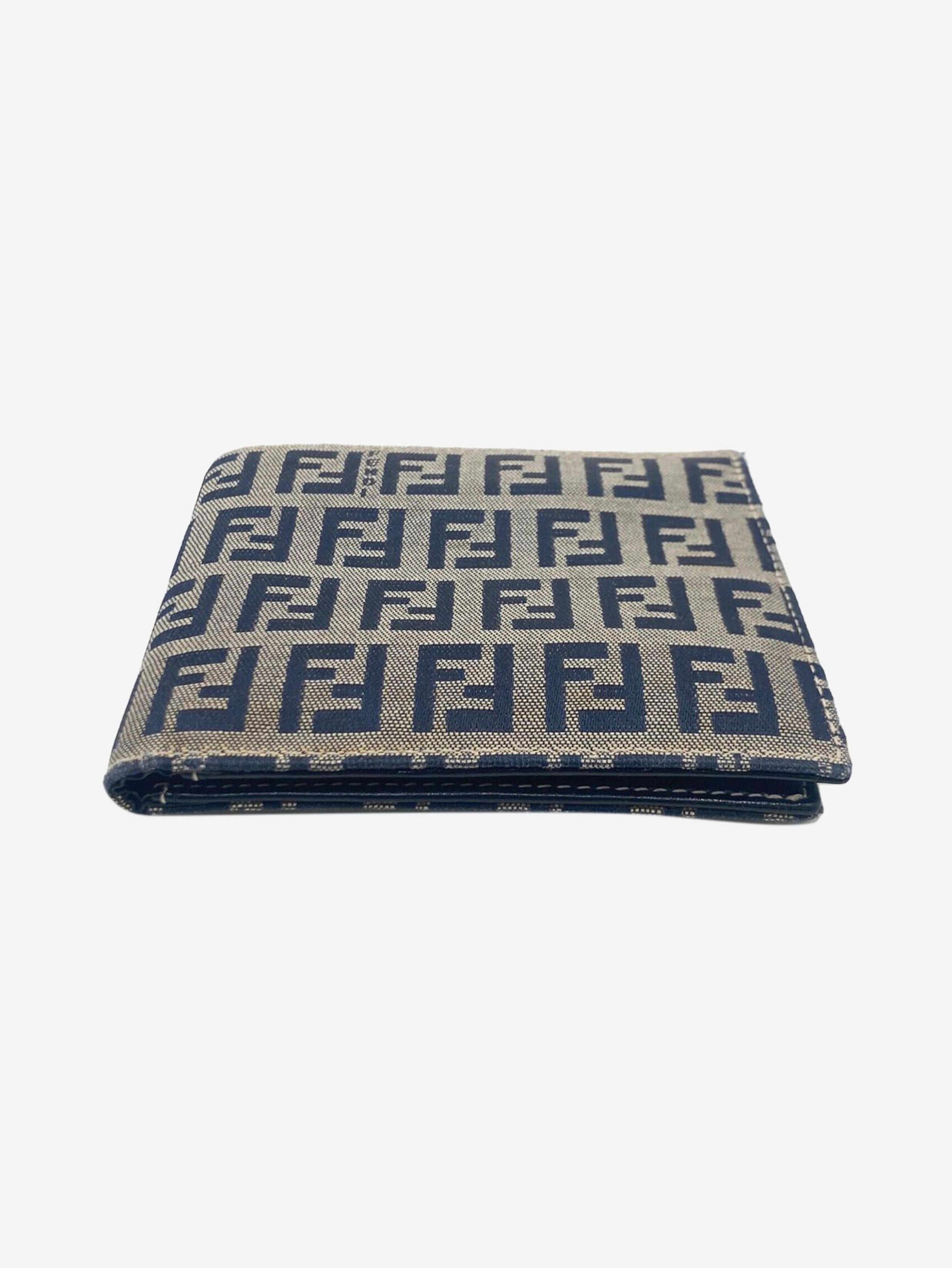 Fendi Blue Zuccino canvas wallet Size ONE SIZE - 2 Thumbnail