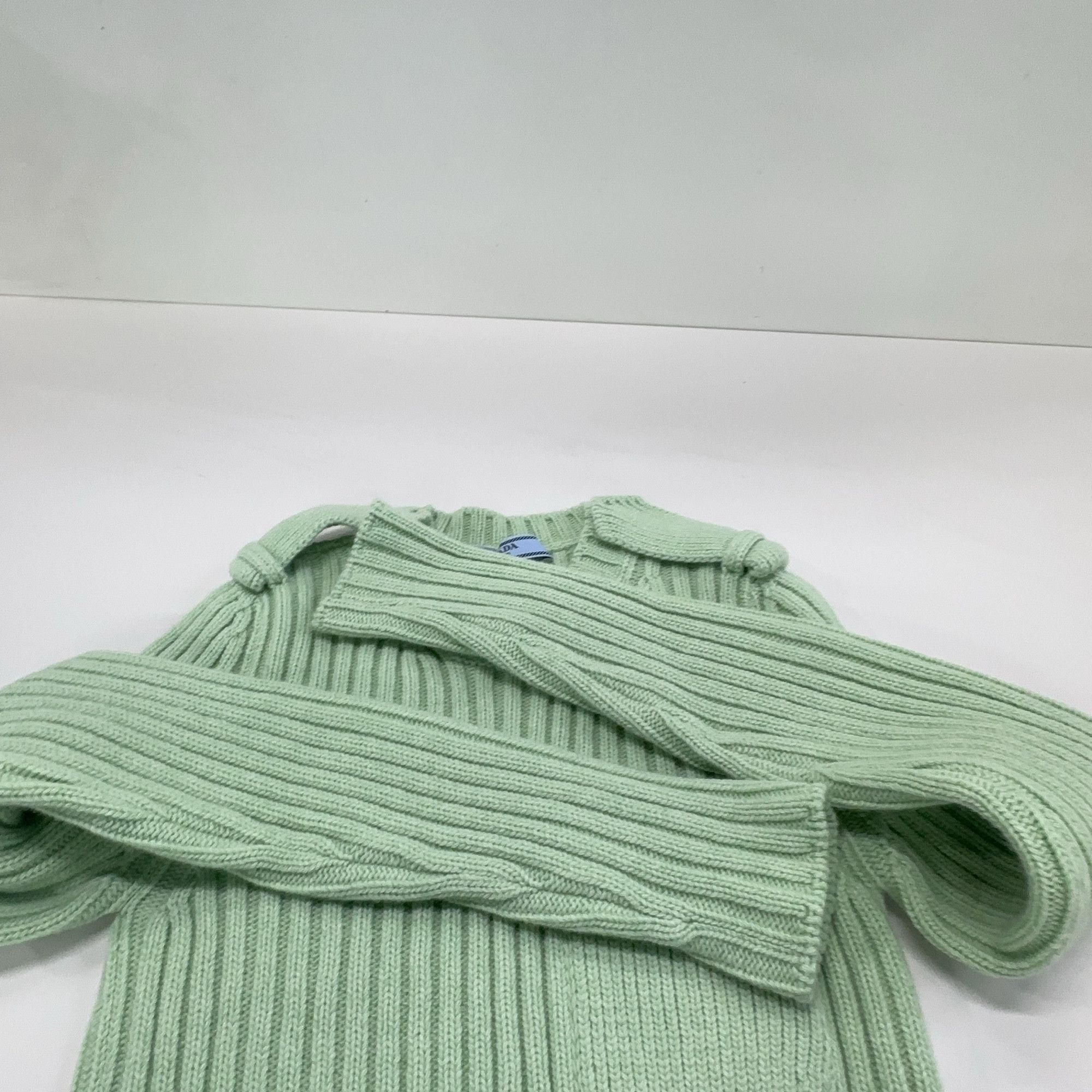Prada Prada Mint Green Ribbed Wool Cashmere Sweater Size 36 Size XS / US 0-2 / IT 36-38 - 11 Thumbnail
