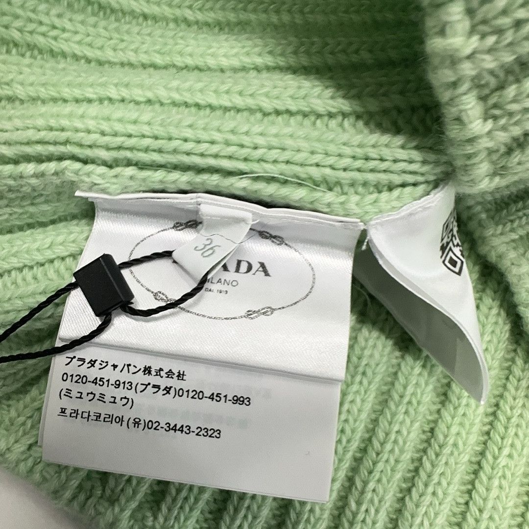 Prada Prada Mint Green Ribbed Wool Cashmere Sweater Size 36 Size XS / US 0-2 / IT 36-38 - 5 Thumbnail