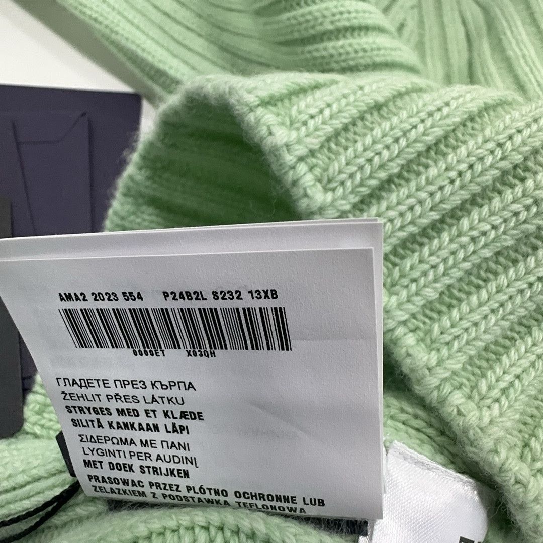 Prada Prada Mint Green Ribbed Wool Cashmere Sweater Size 36 Size XS / US 0-2 / IT 36-38 - 4 Thumbnail