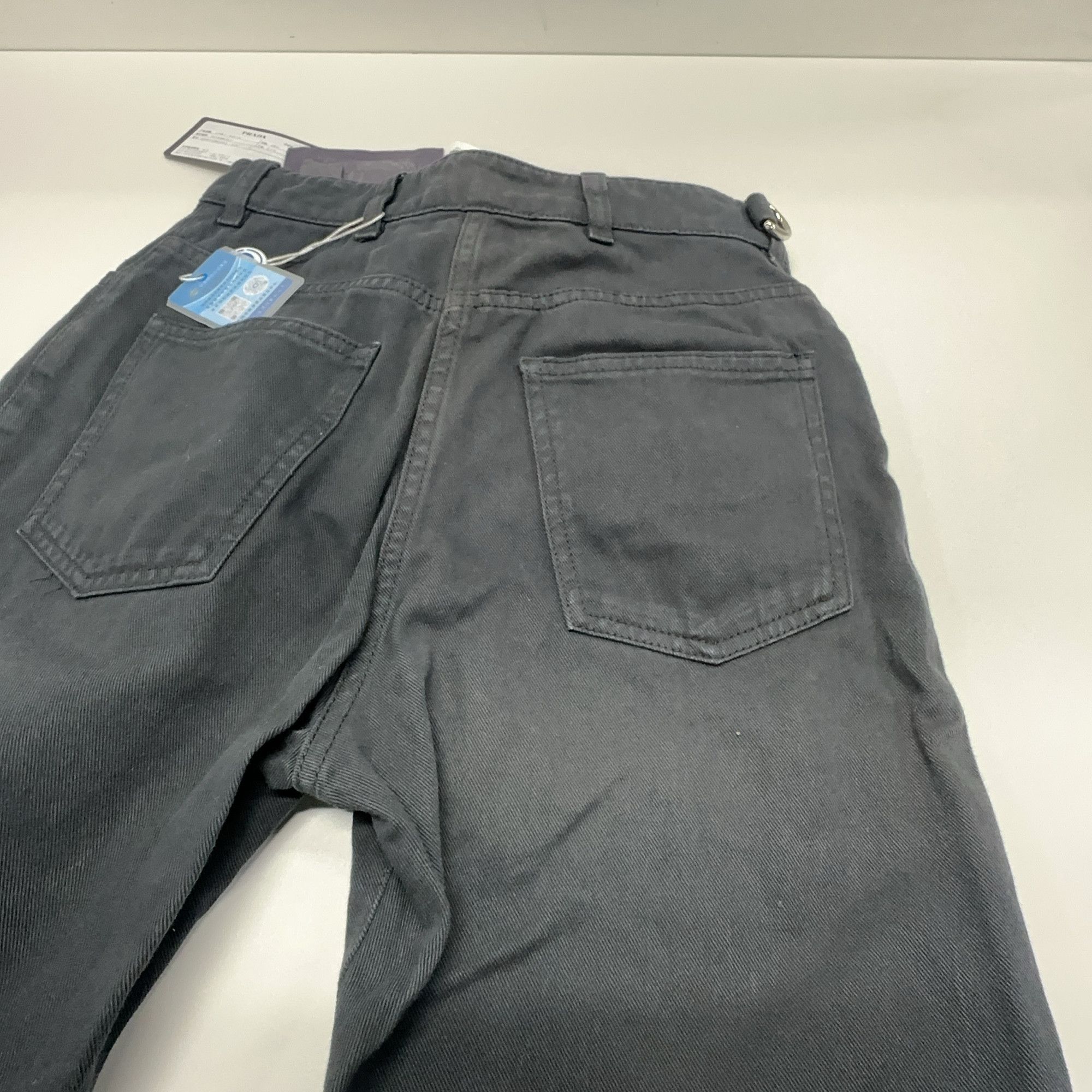 Prada Prada Zip Detail Denim Pants Black Size 27 Size US 27 - 7 Thumbnail