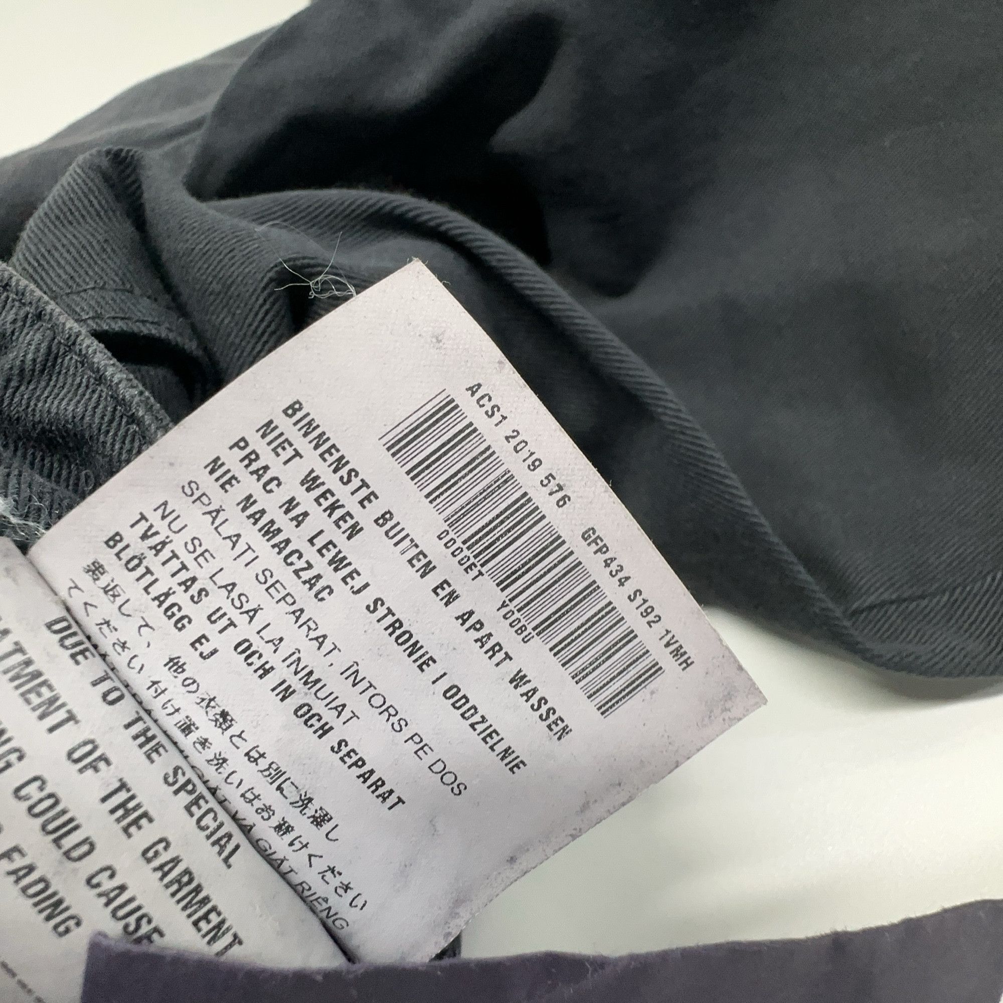 Prada Prada Zip Detail Denim Pants Black Size 27 Size US 27 - 3 Thumbnail