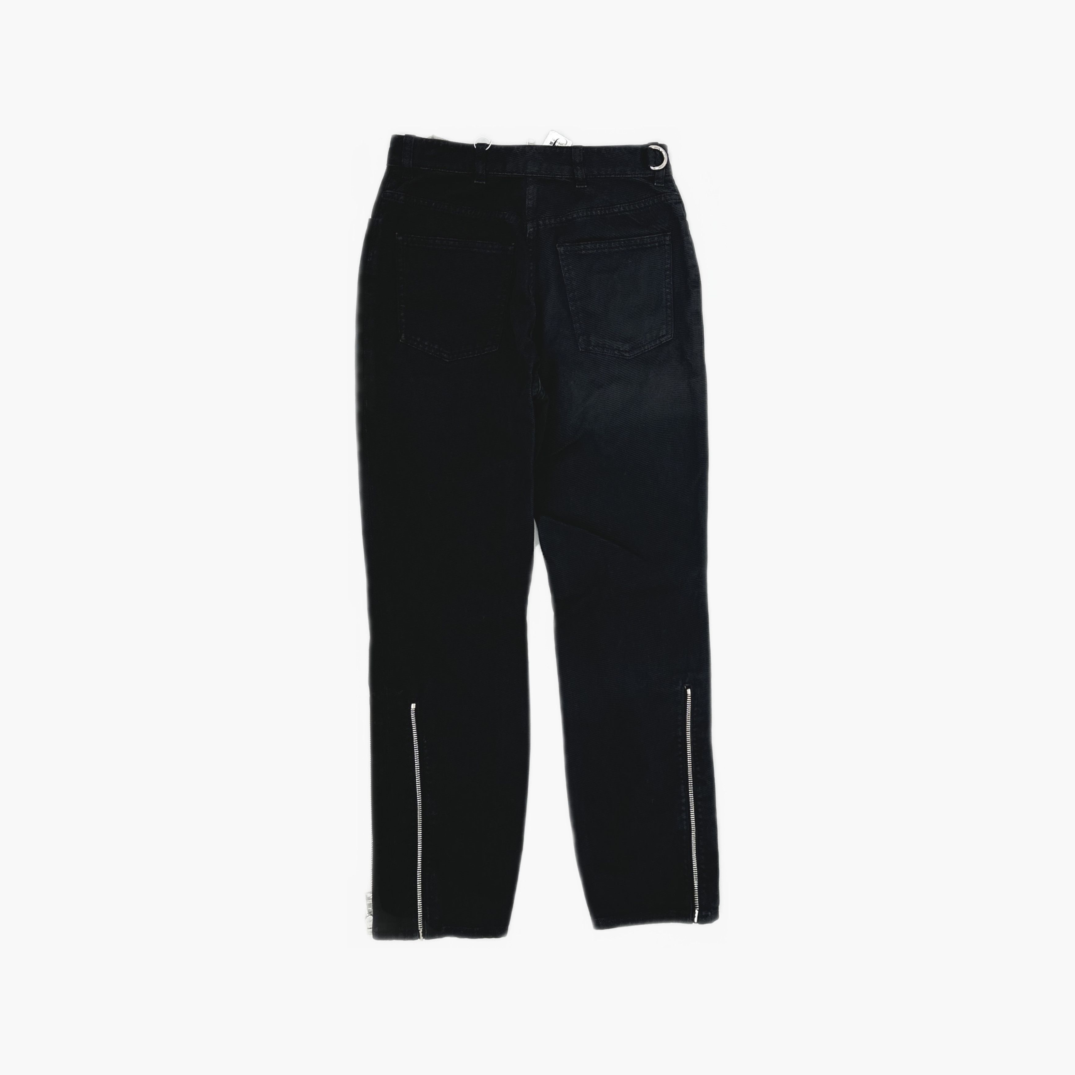 Prada Prada Zip Detail Denim Pants Black Size 27 Size US 27 - 2 Thumbnail