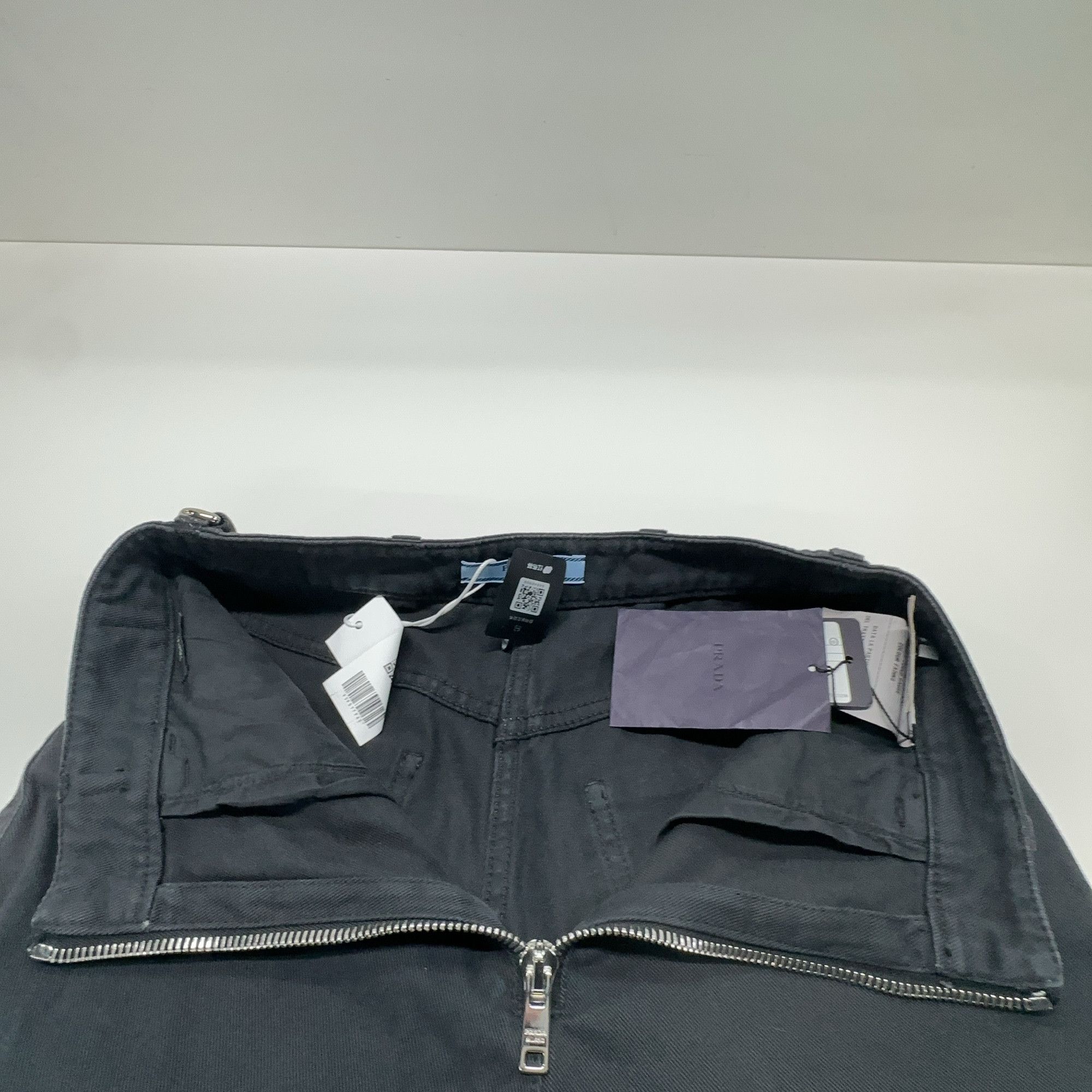 Prada Prada Zip Detail Denim Pants Black Size 27 Size US 27 - 8 Thumbnail
