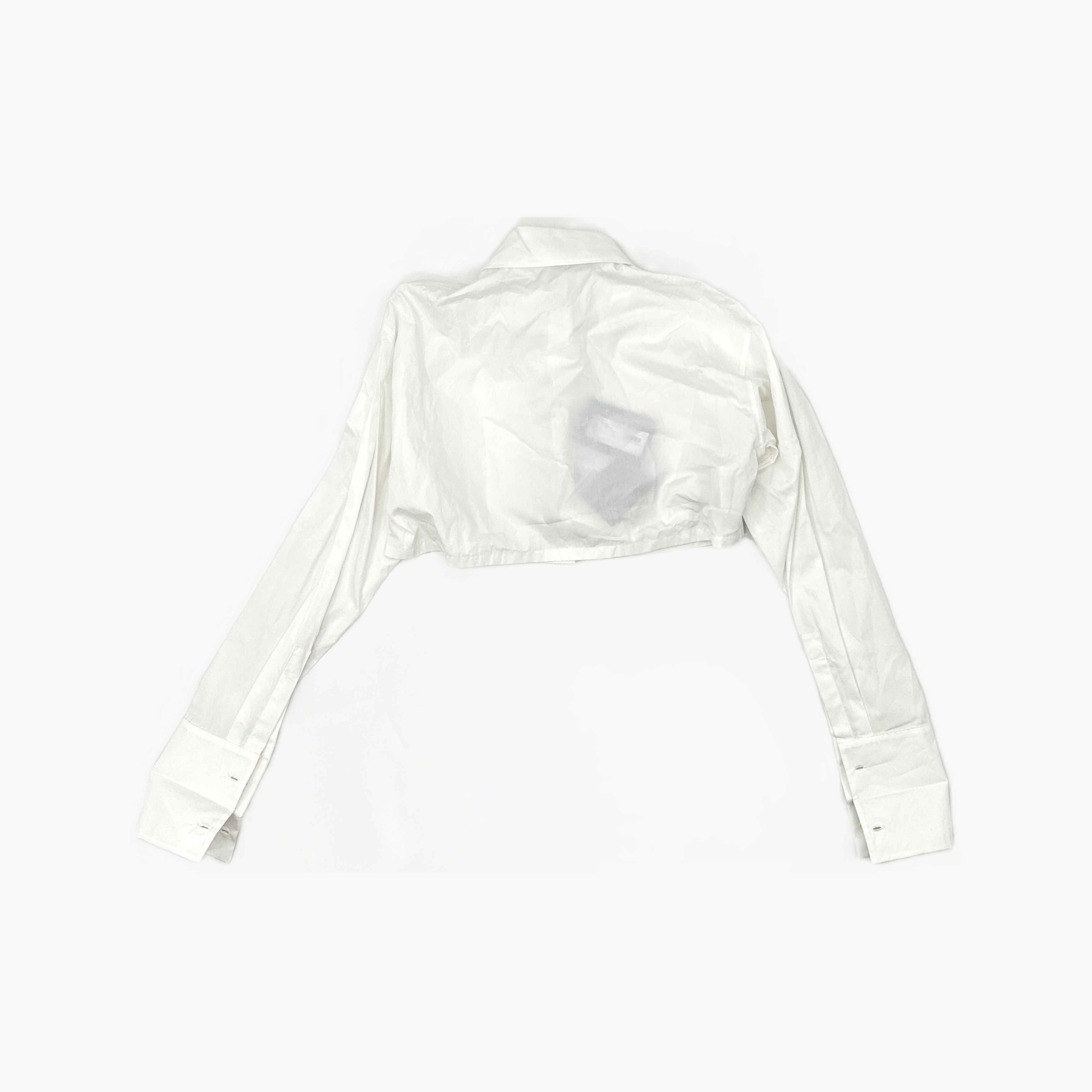 Prada Prada White Popeline Crop Top Size 38 Size XS / US 0-2 / IT 36-38 - 2 Thumbnail