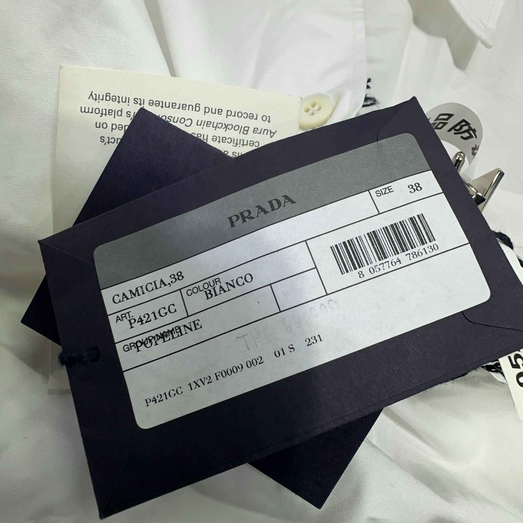 Prada Prada White Popeline Crop Top Size 38 Size XS / US 0-2 / IT 36-38 - 4 Thumbnail