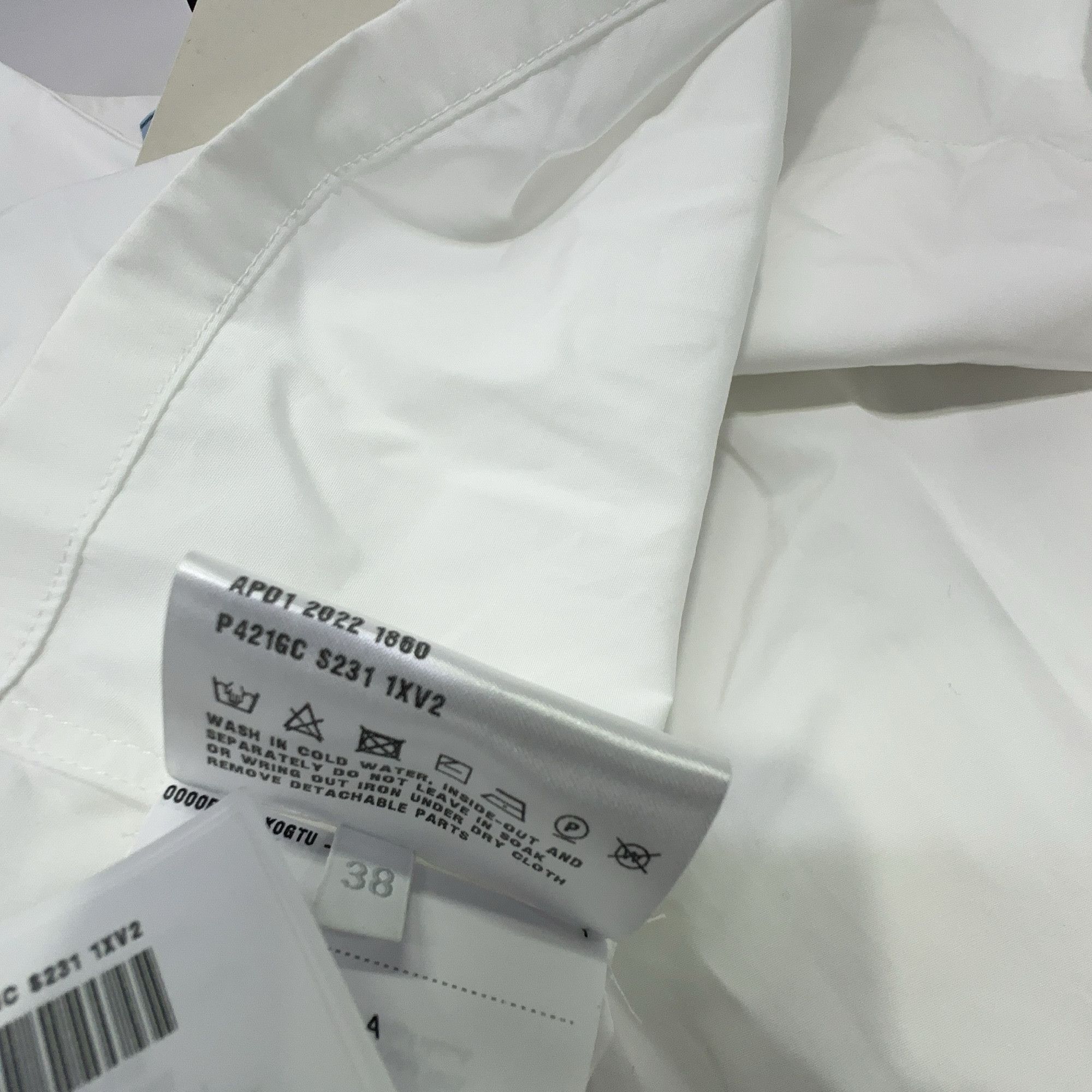 Prada Prada White Popeline Crop Top Size 38 Size XS / US 0-2 / IT 36-38 - 3 Thumbnail