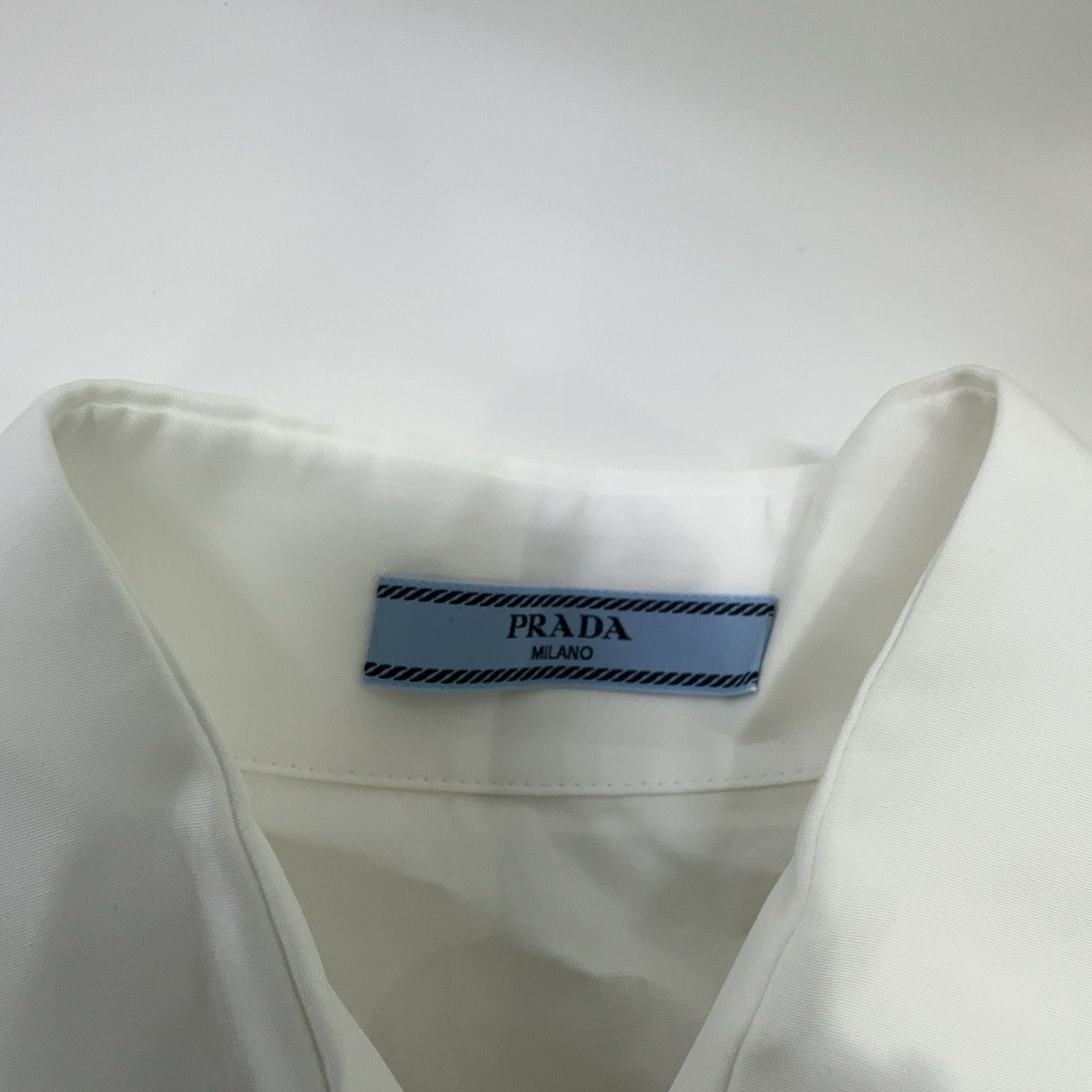 Prada Prada White Popeline Crop Top Size 38 Size XS / US 0-2 / IT 36-38 - 5 Thumbnail