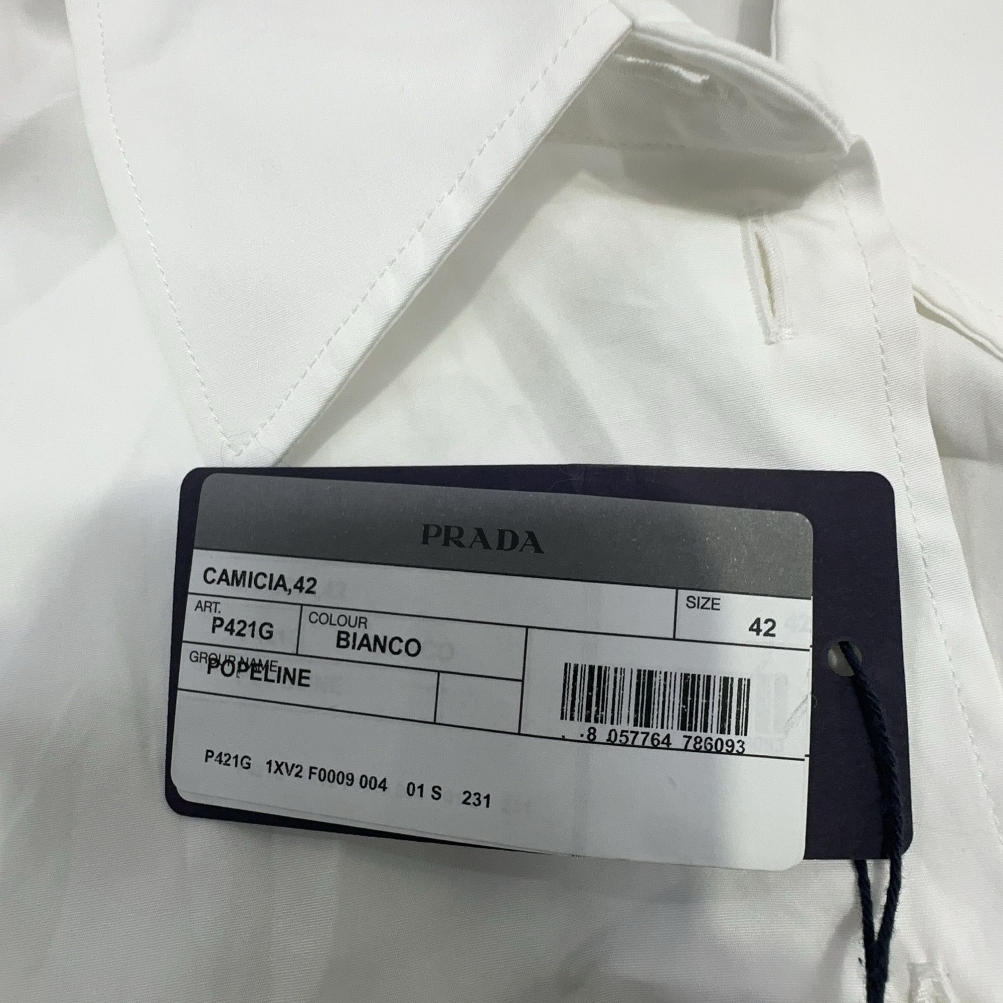 Prada Prada White Cotton Pocket Button Up Shirt Size 42 Size M / US 6-8 / IT 42-44 - 6 Thumbnail