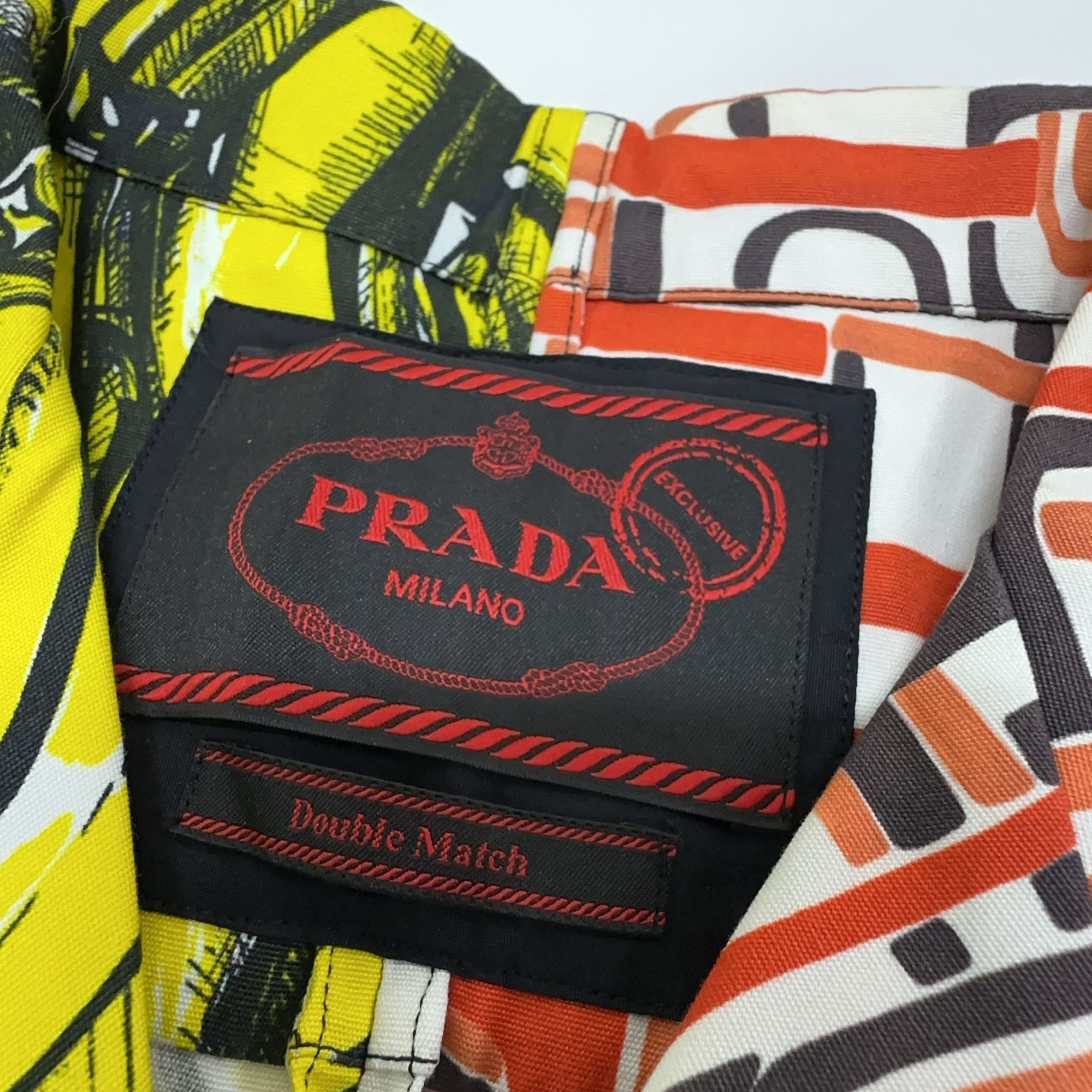 Prada Prada Double Match Banana Print Shirt Size M Size US M / EU 48-50 / 2 - 6 Thumbnail